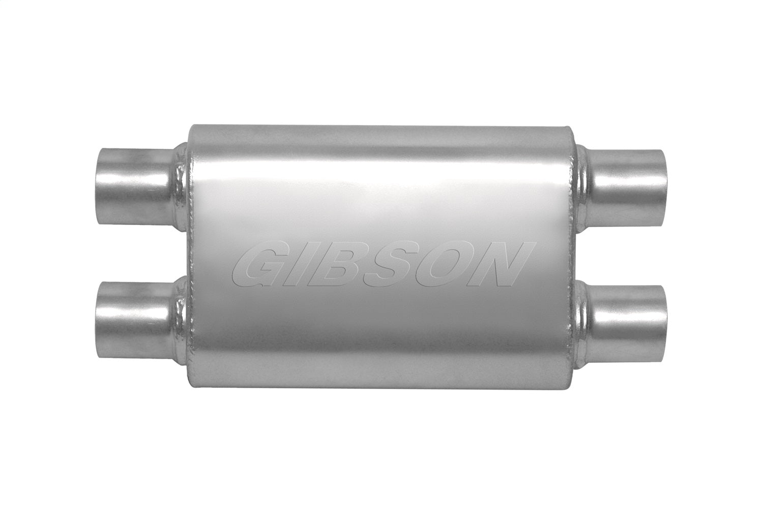 Gibson Performance Exhaust 55107S CFT Superflow Dual/Dual Oval Muffler; Stainless Gibson Performance Exhaust 55107S