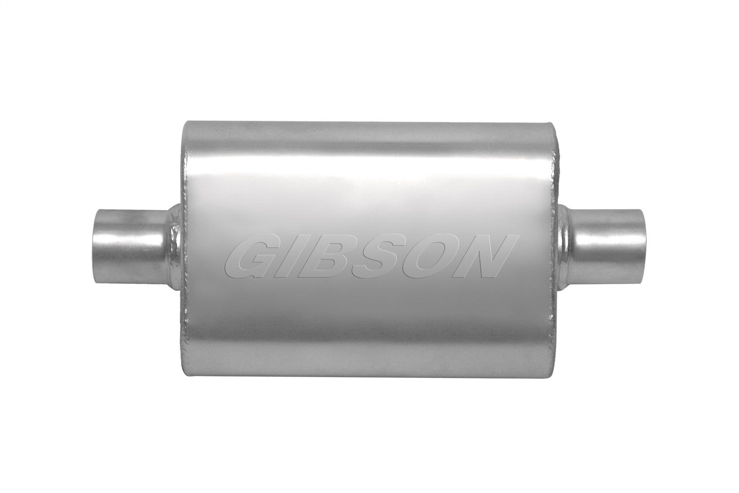 Gibson Performance Exhaust 55113S CFT Superflow Center/Center Oval Muffler; Stainless Gibson Performance Exhaust 55113S