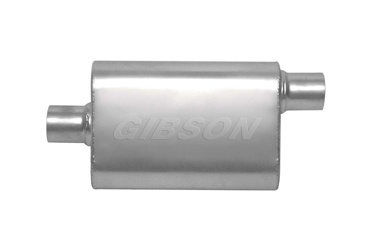 Gibson Performance Exhaust 55121S CFT Superflow Center/Offset Oval Muffler; Stainless Gibson Performance Exhaust 55121S