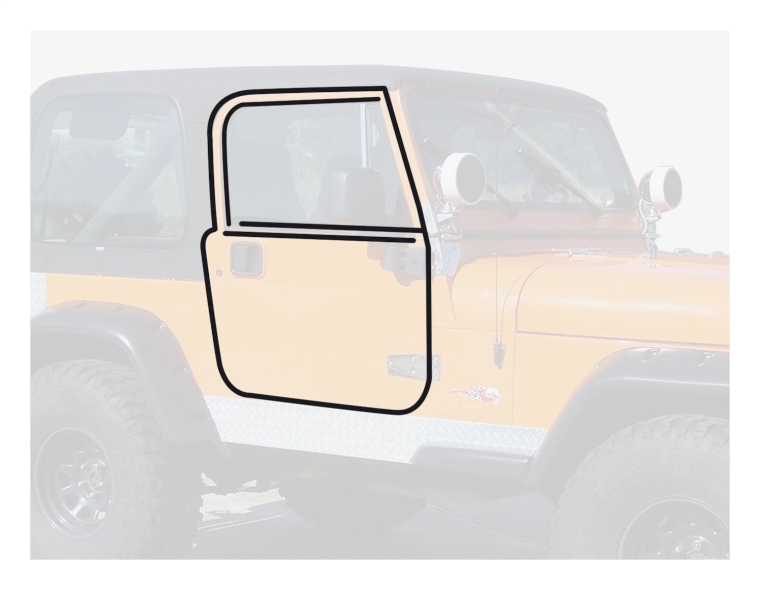 Crown Automotive Jeep Replacement 55176222MK Door Seal Master Kit Crown Automotive Jeep Replacement 55176222MK