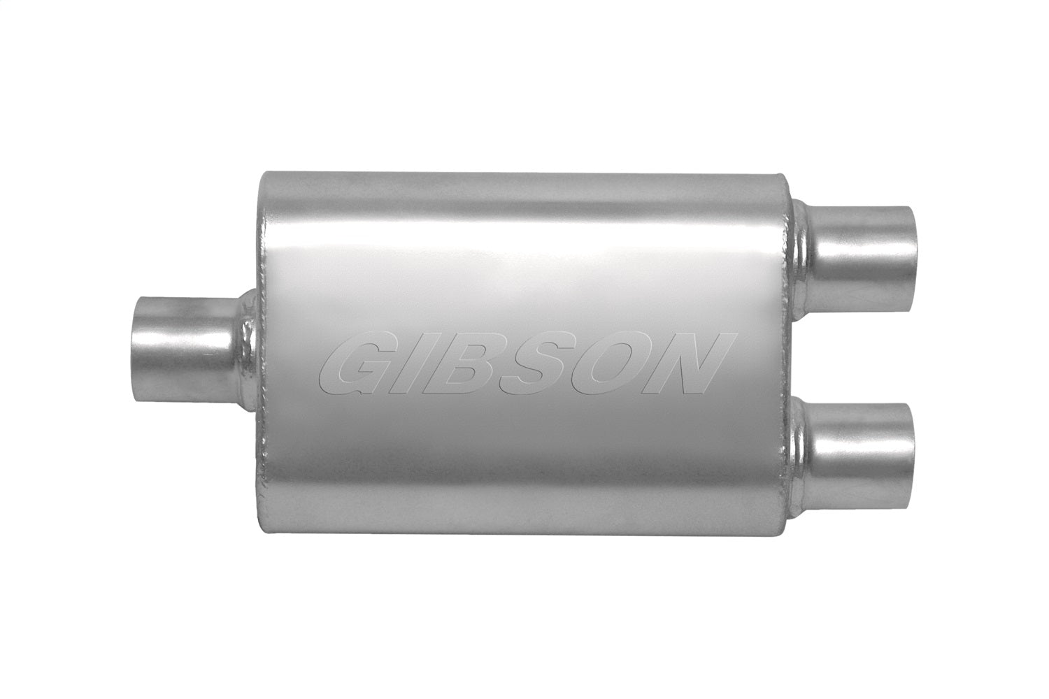 Gibson Performance Exhaust 55182S CFT Superflow Center/Dual Oval Muffler; Stainless Gibson Performance Exhaust 55182S