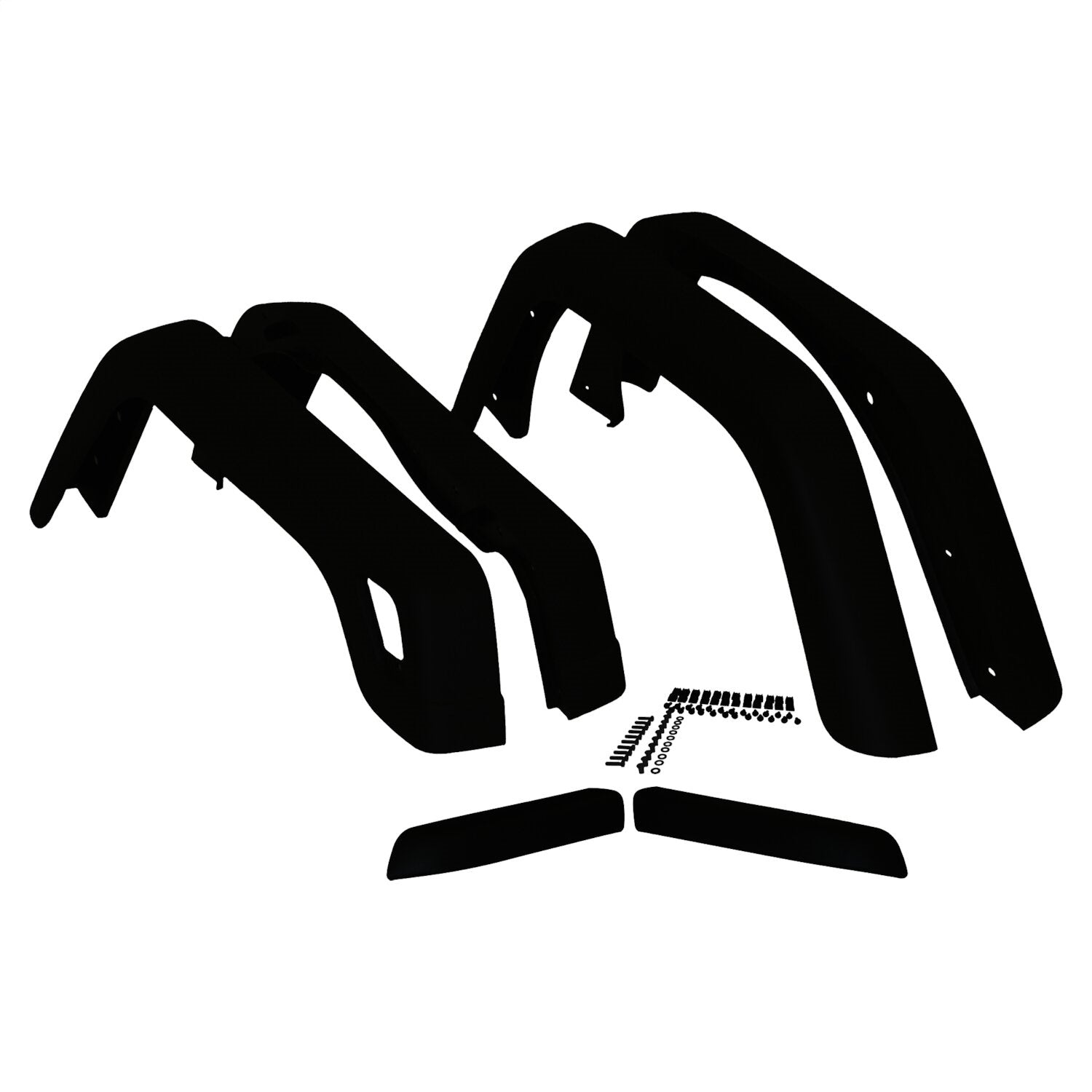 Crown Automotive Jeep Replacement 55254918K6 Fender Flare Kit; 6 Piece; OE Width; Flat Black; Crown Automotive Jeep Replacement 55254918K6