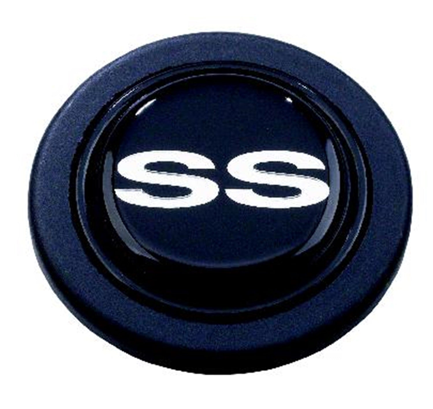 Grant 5649 GM Licensed Horn Button; Black Plastic; SS Super Sport®; Signature Wheels; Grant 5649