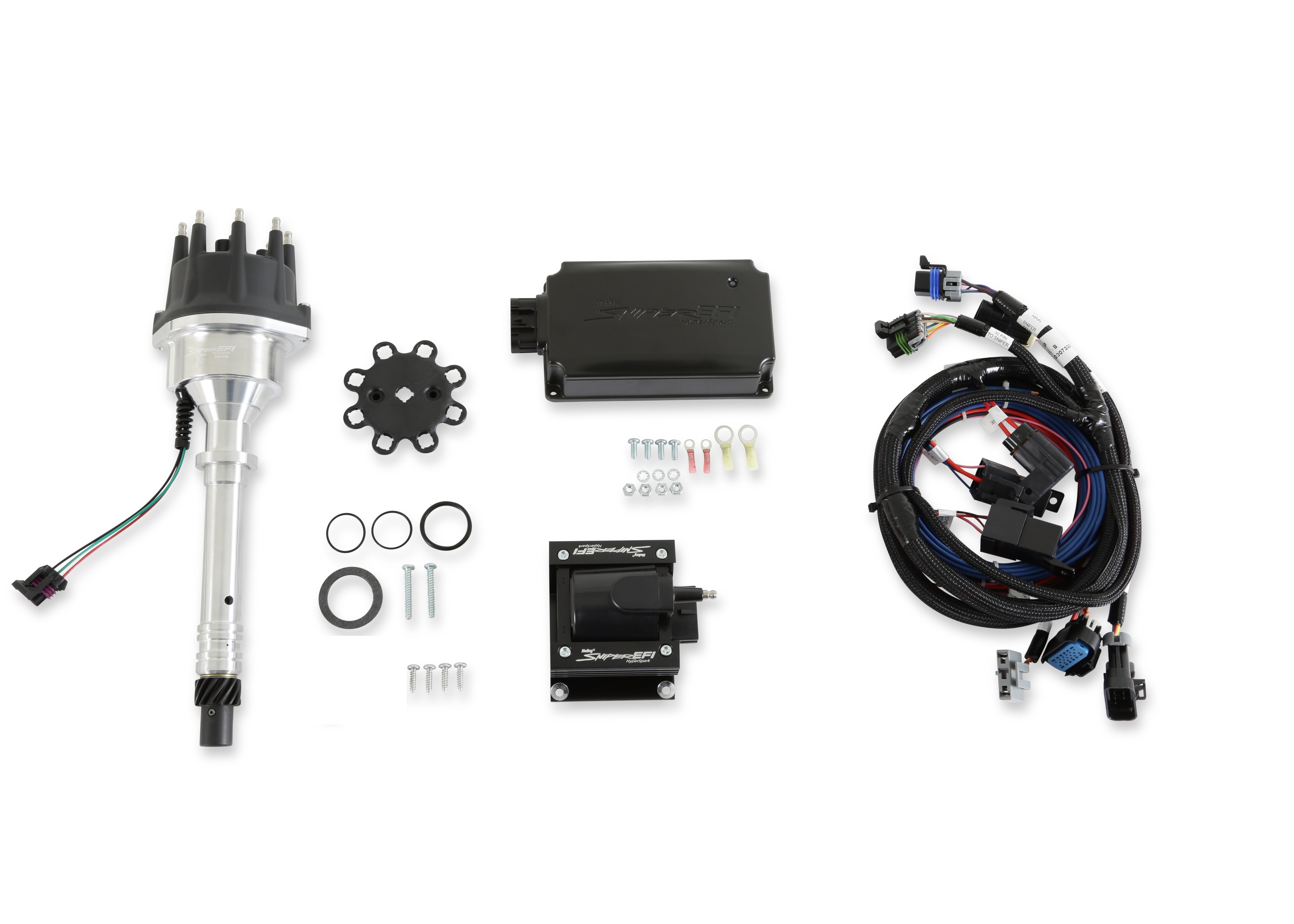 Holley Sniper EFI 565-300K Includes distributor, ignition box, ignition coil, and main harness Holley Sniper EFI 565-300K