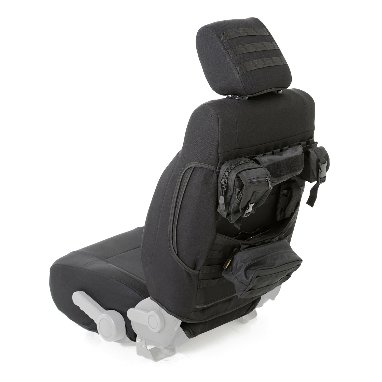 Neoprene Seat Cover; Black; Front; Air Bag Compatible; Smittybilt 57647701