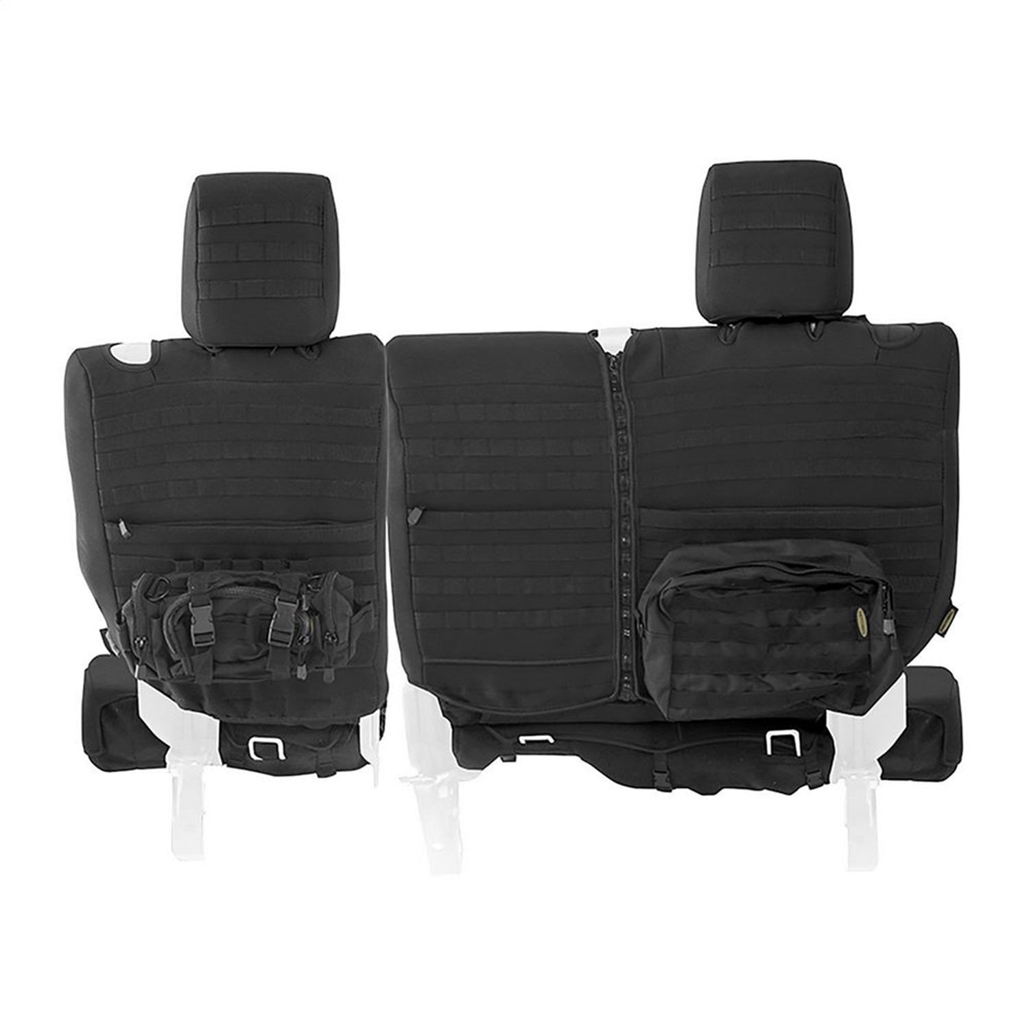 Neoprene Seat Cover; Black; Rear; Air Bag Compatible; Smittybilt 57646501