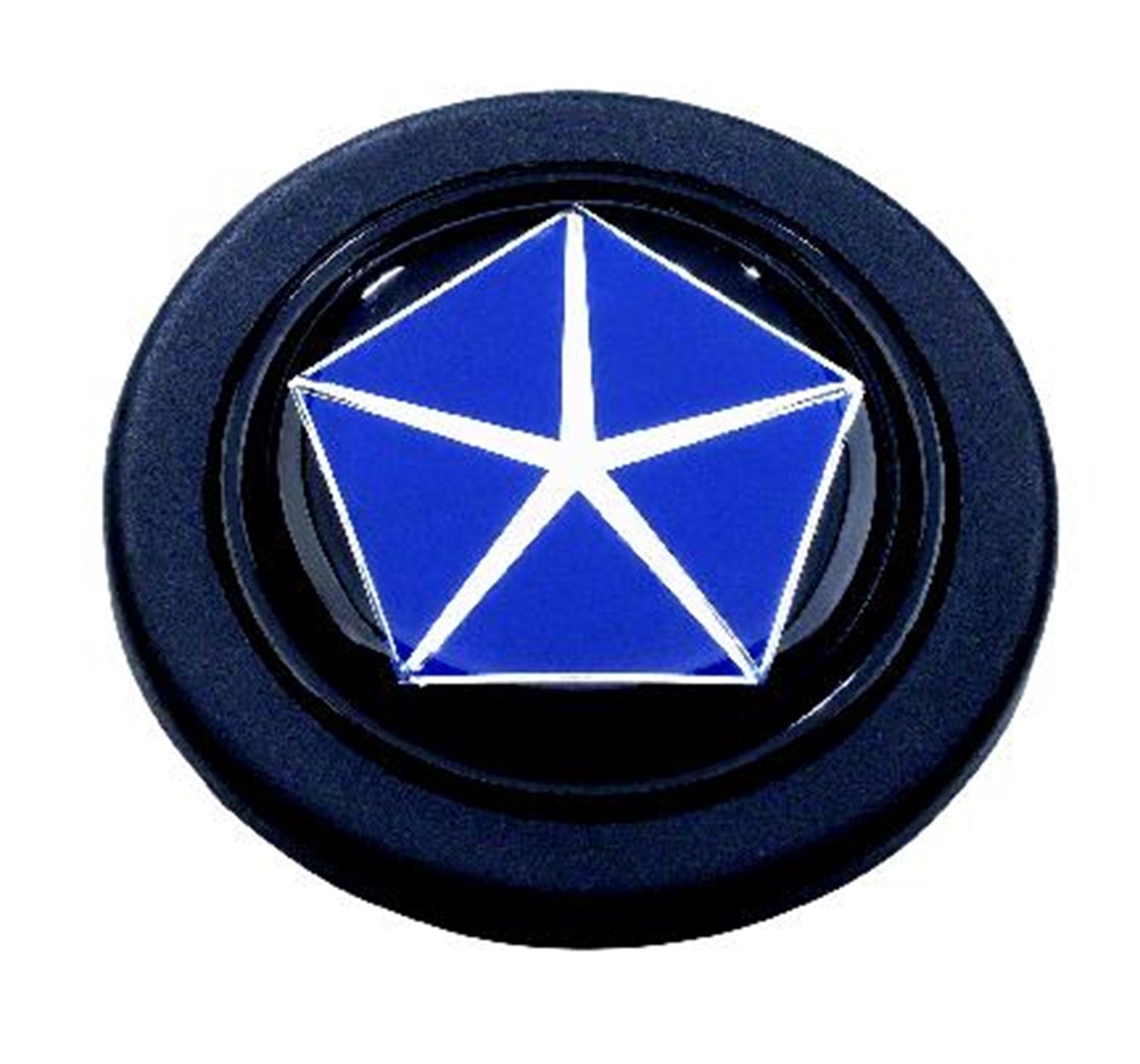 Grant 5673 Mopar Licensed Horn Button; Black Plastic; Chrysler Penastar; Signature Wheels; Grant 5673