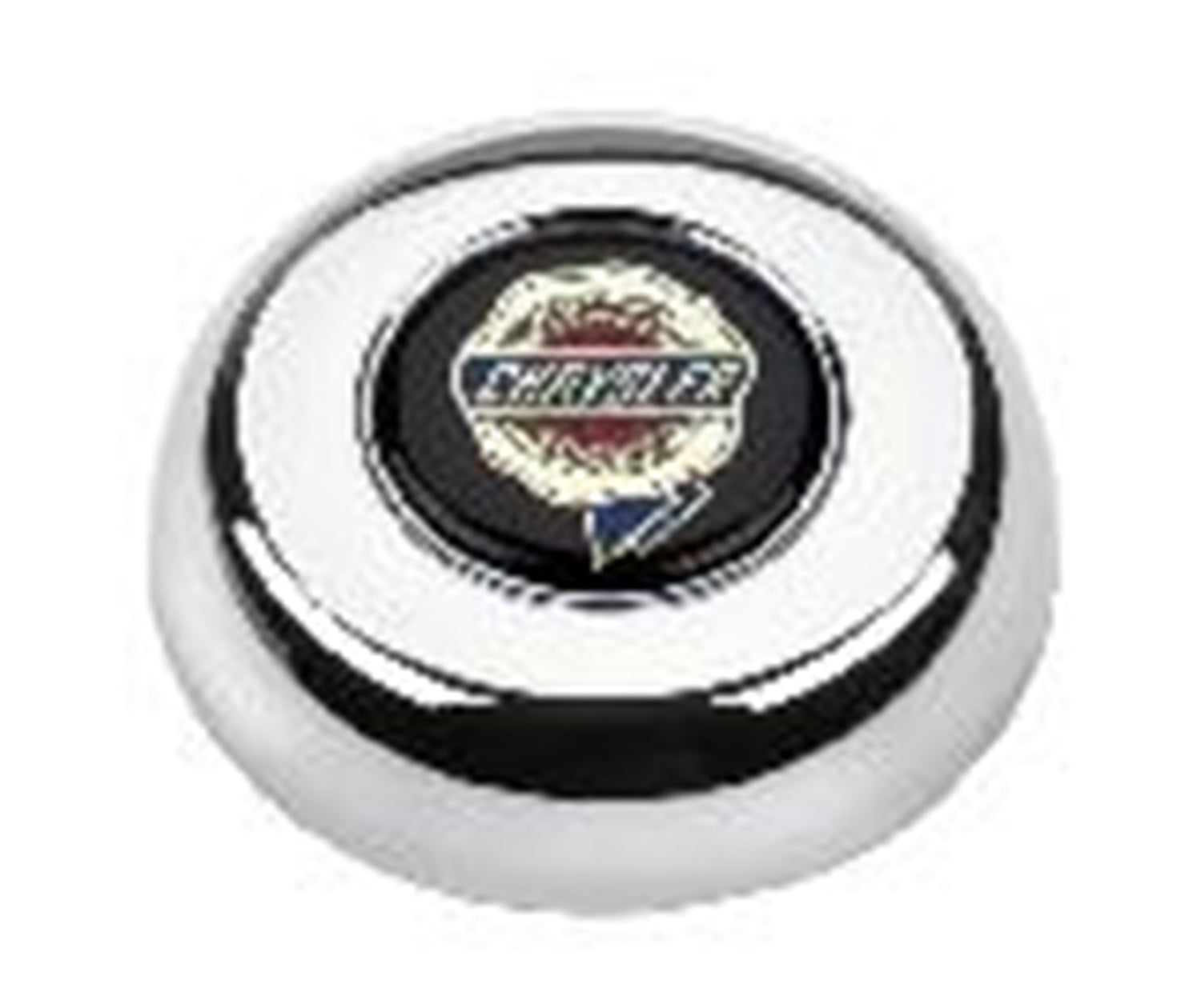 Grant 5691 Mopar Licensed Horn Button; Chrome; Chrysler Emblem; Classic/Challenger Wheels; Grant 5691