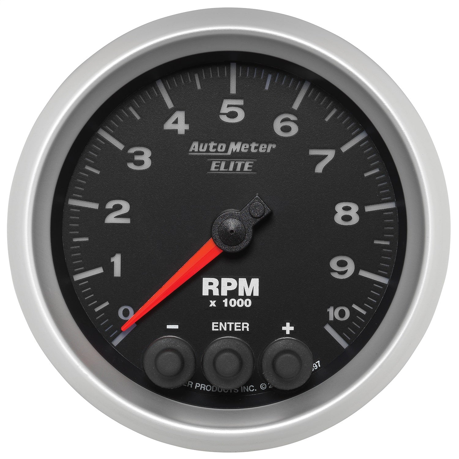 AutoMeter 5697 GAUGE; TACH; 3 3/8in.; 10K RPM; IN-DASH W/SHIFT LIGHT/PEAK MEM; ELITE AutoMeter 5697