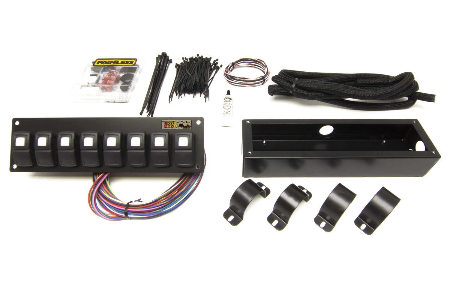 Painless Wiring 57102 Trail Rocker 8-Switch Panel; Roll Bar Mount; Painless Wiring 57102