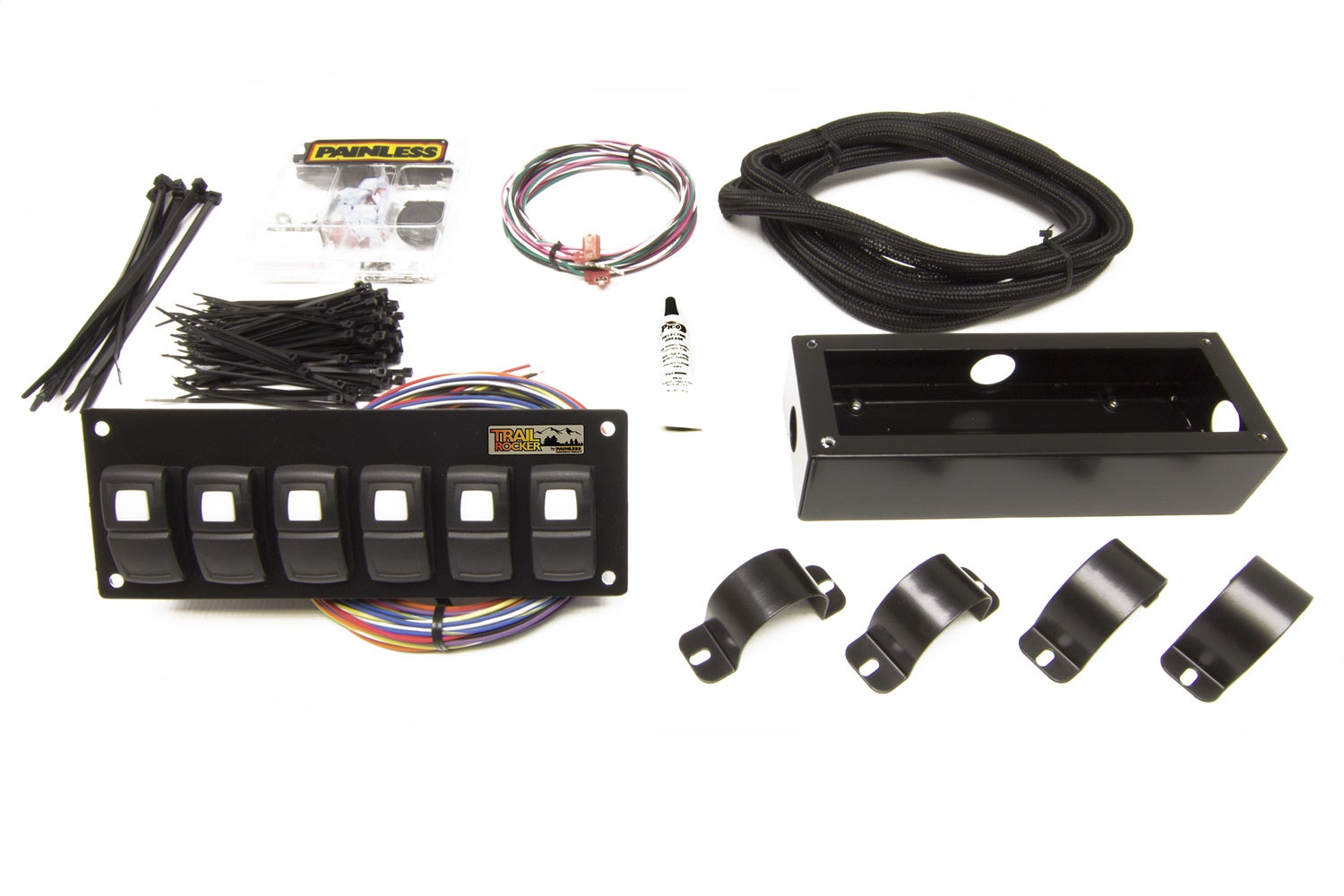 Painless Wiring 57105 Trail Rocker 6-Switch Panel; Roll Bar Mount; Painless Wiring 57105