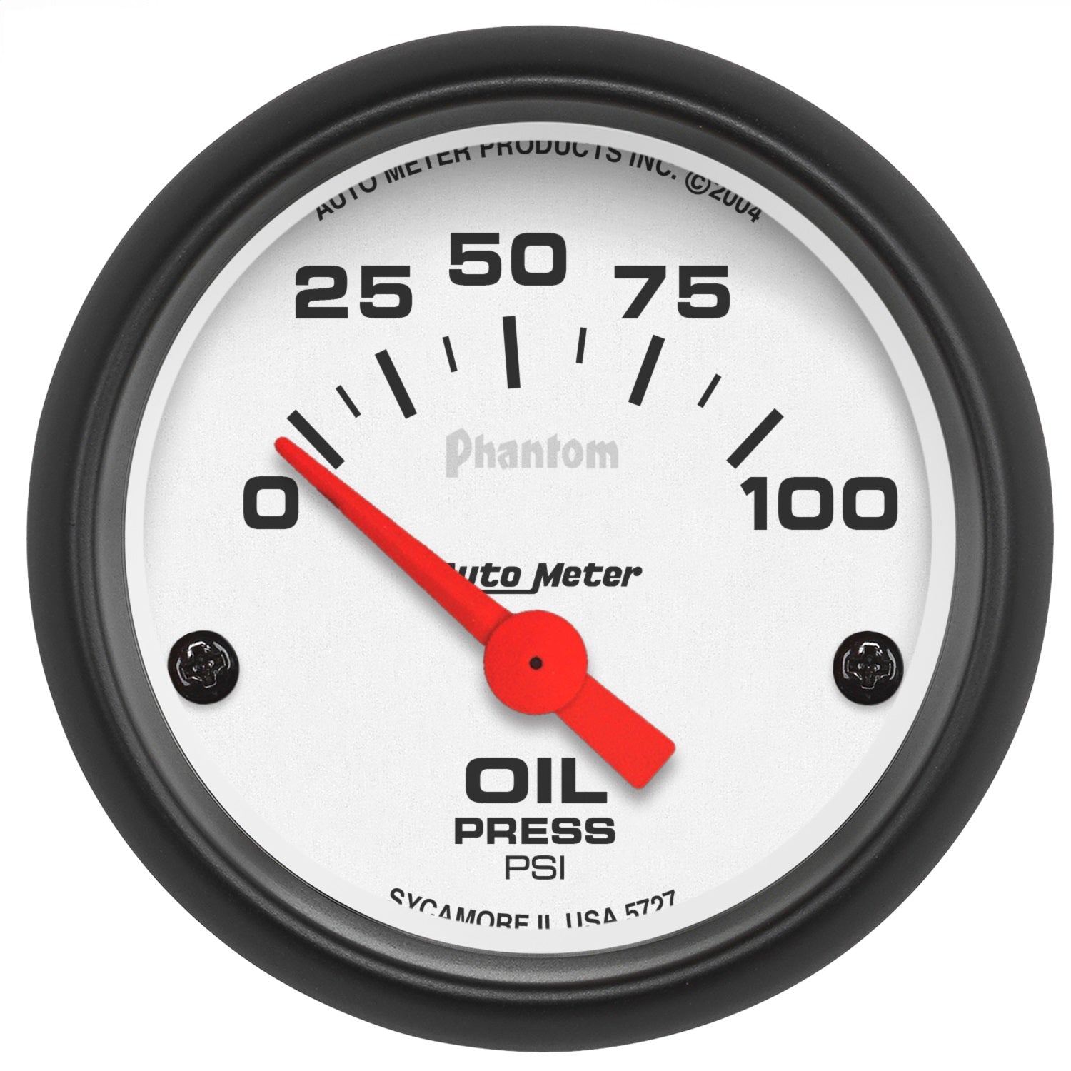 AutoMeter 5727 GAUGE; OIL PRESSURE; 2 1/16in.; 100PSI; ELECTRIC; PHANTOM AutoMeter 5727