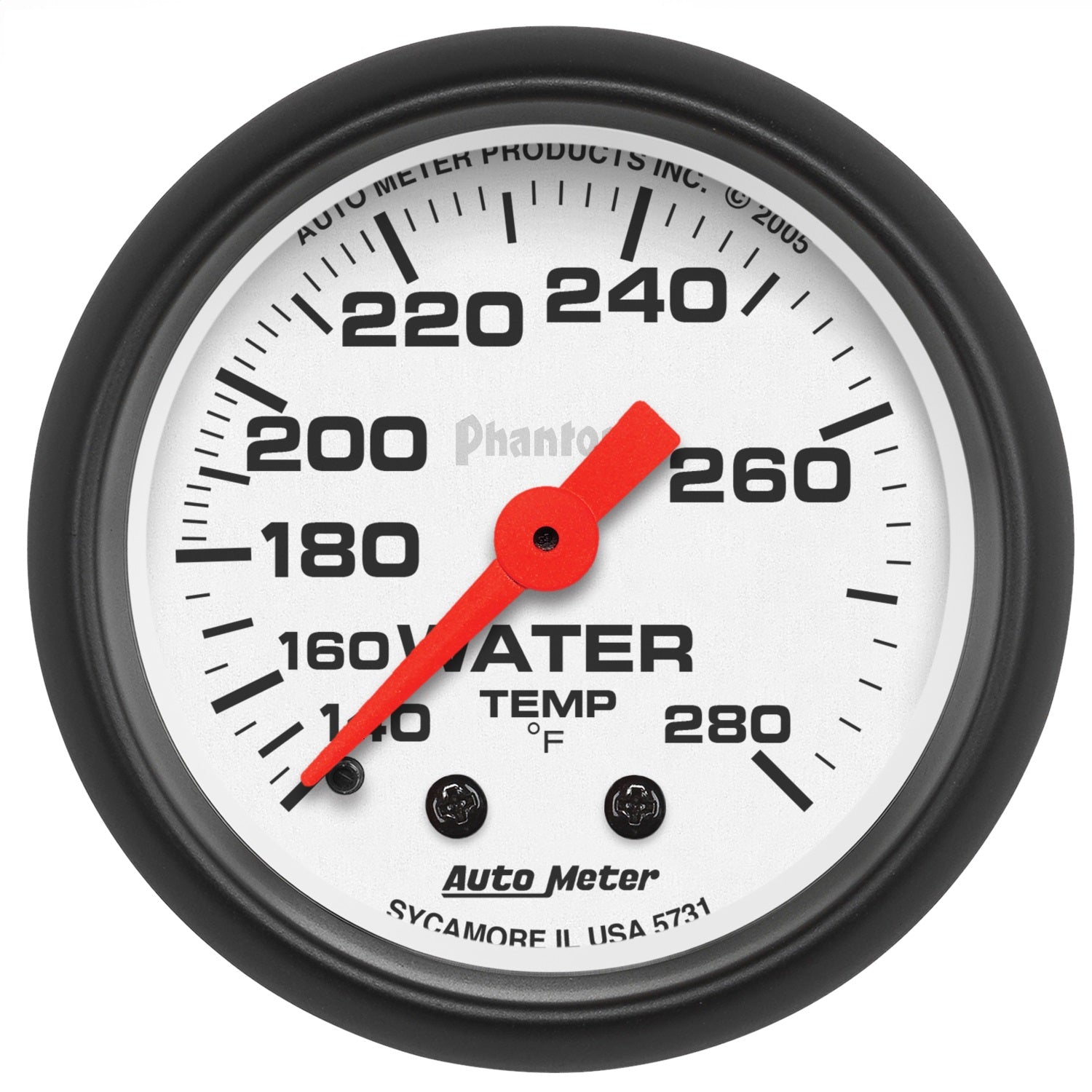 AutoMeter 5731 GAUGE; WATER TEMP; 2 1/16in.; 140-280deg.F; MECHANICAL; PHANTOM AutoMeter 5731