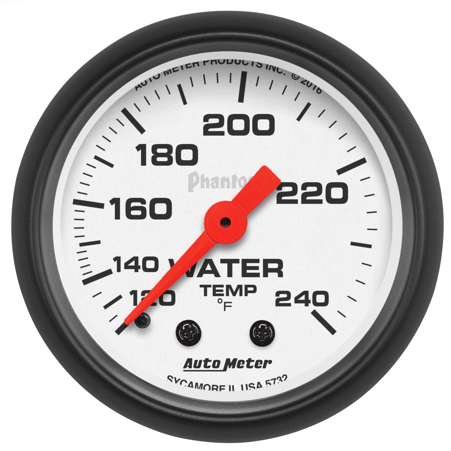 AutoMeter 5732 GAUGE; WATER TEMP; 2 1/16in.; 120-240deg.F; MECHANICAL; PHANTOM AutoMeter 5732