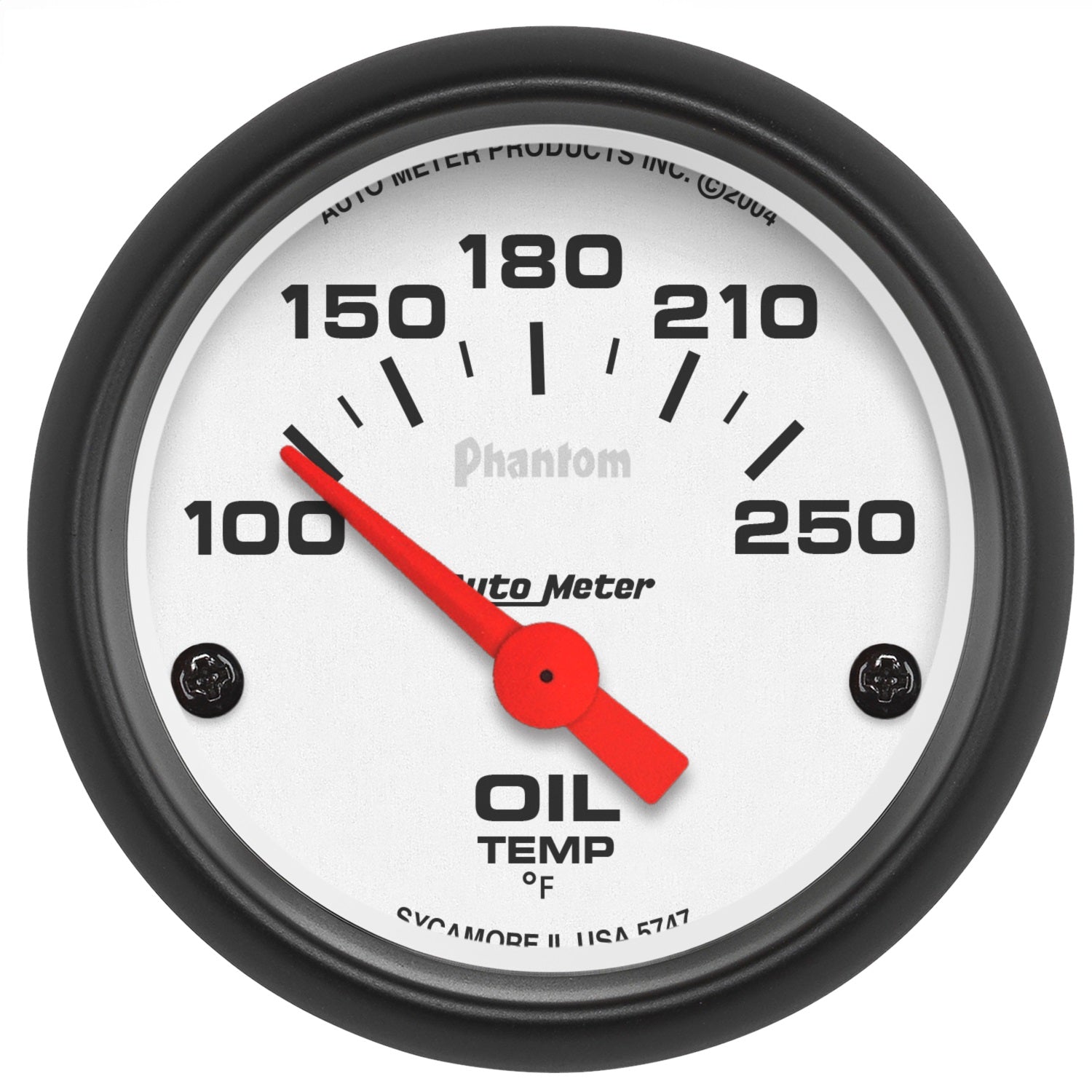 AutoMeter 5747 GAUGE; OIL TEMP; 2 1/16in.; 100-250deg.F; ELECTRIC; PHANTOM AutoMeter 5747