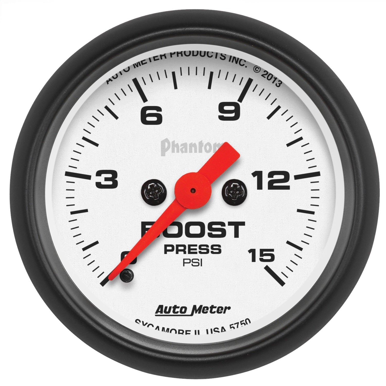 AutoMeter 5750 GAUGE; BOOST; 2 1/16in.; 15PSI; DIGITAL STEPPER MOTOR; PHANTOM AutoMeter 5750