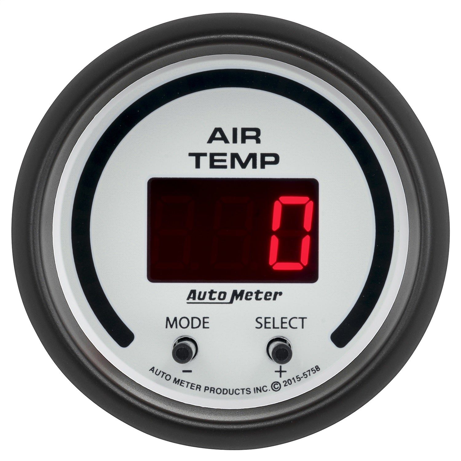 AutoMeter 5758 GAUGE; AIR TEMP; DUAL; 2 1/16in.; 0-300deg.F; DIGITAL; PHANTOM AutoMeter 5758