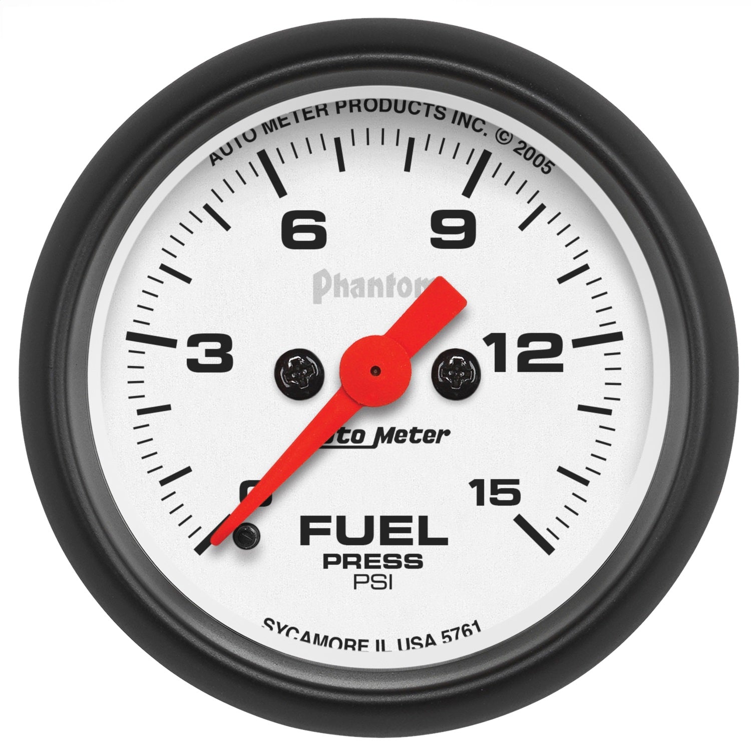 AutoMeter 5761 GAUGE; FUEL PRESSURE; 2 1/16in.; 15PSI; DIGITAL STEPPER MOTOR; PHANTOM AutoMeter 5761
