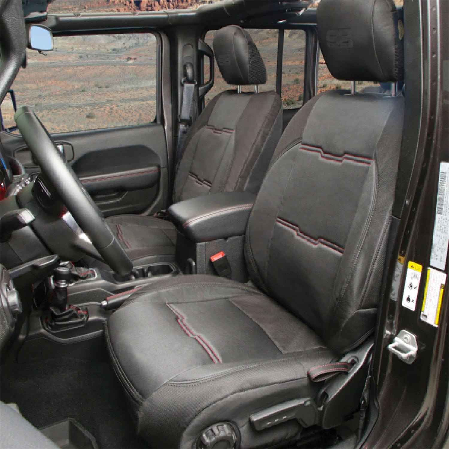 Neoprene Seat Cover; Black/Black; Front/Rear; Gen 2; Kit; Smittybilt 576201