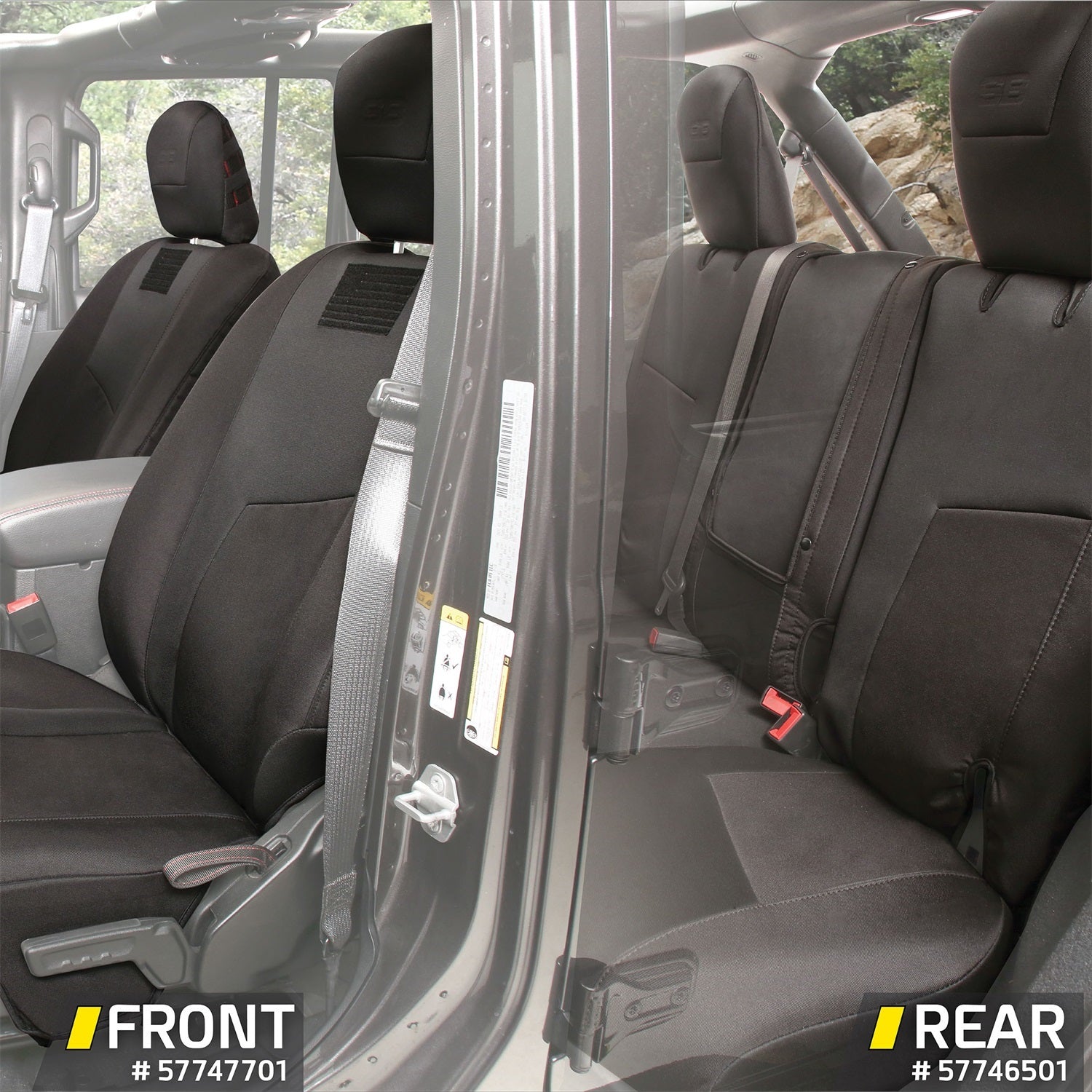 GEAR Seat Cover; Black; Front; Smittybilt 57747701