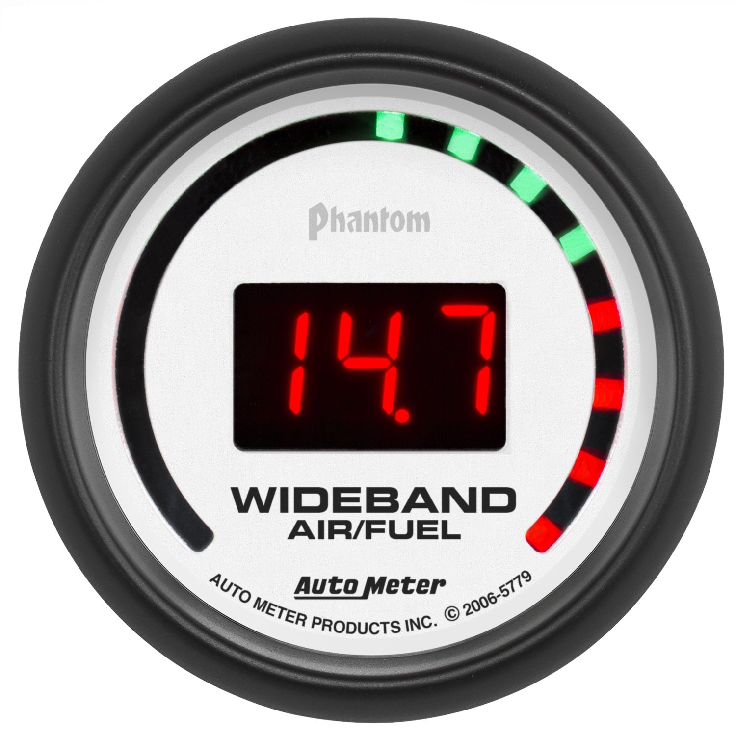 AutoMeter 5779 GAUGE; AIR/FUEL RATIO-WIDEBAND; STREET; 2 1/16in.; 10:1-17:1; DIGITAL; PHANTOM AutoMeter 5779