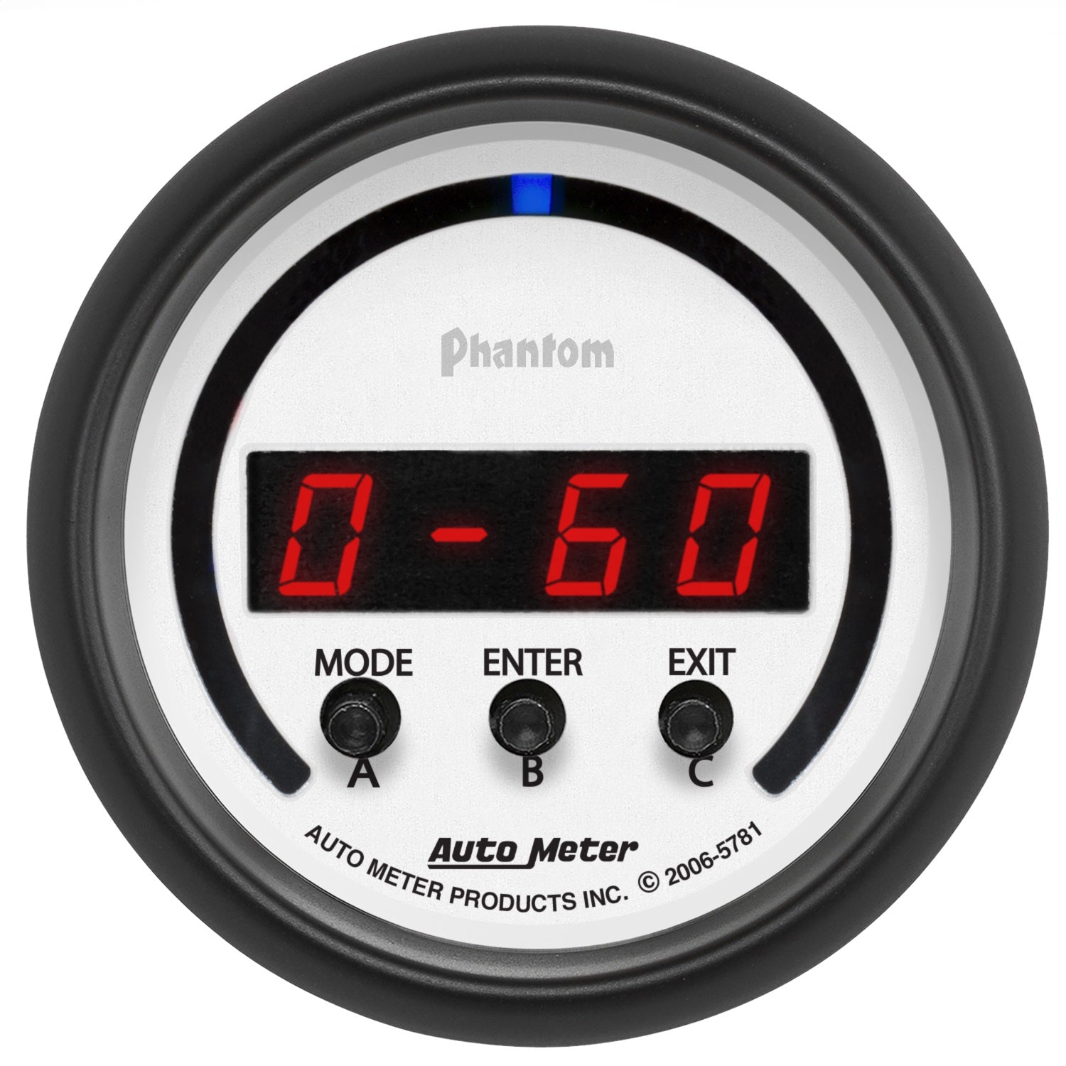 AutoMeter 5781 GAUGE; PERFORM METER; 2 1/16in.; 1/4 MILE/HP/0-60/60-0/G FORCES; DIGITAL; PHANTO AutoMeter 5781