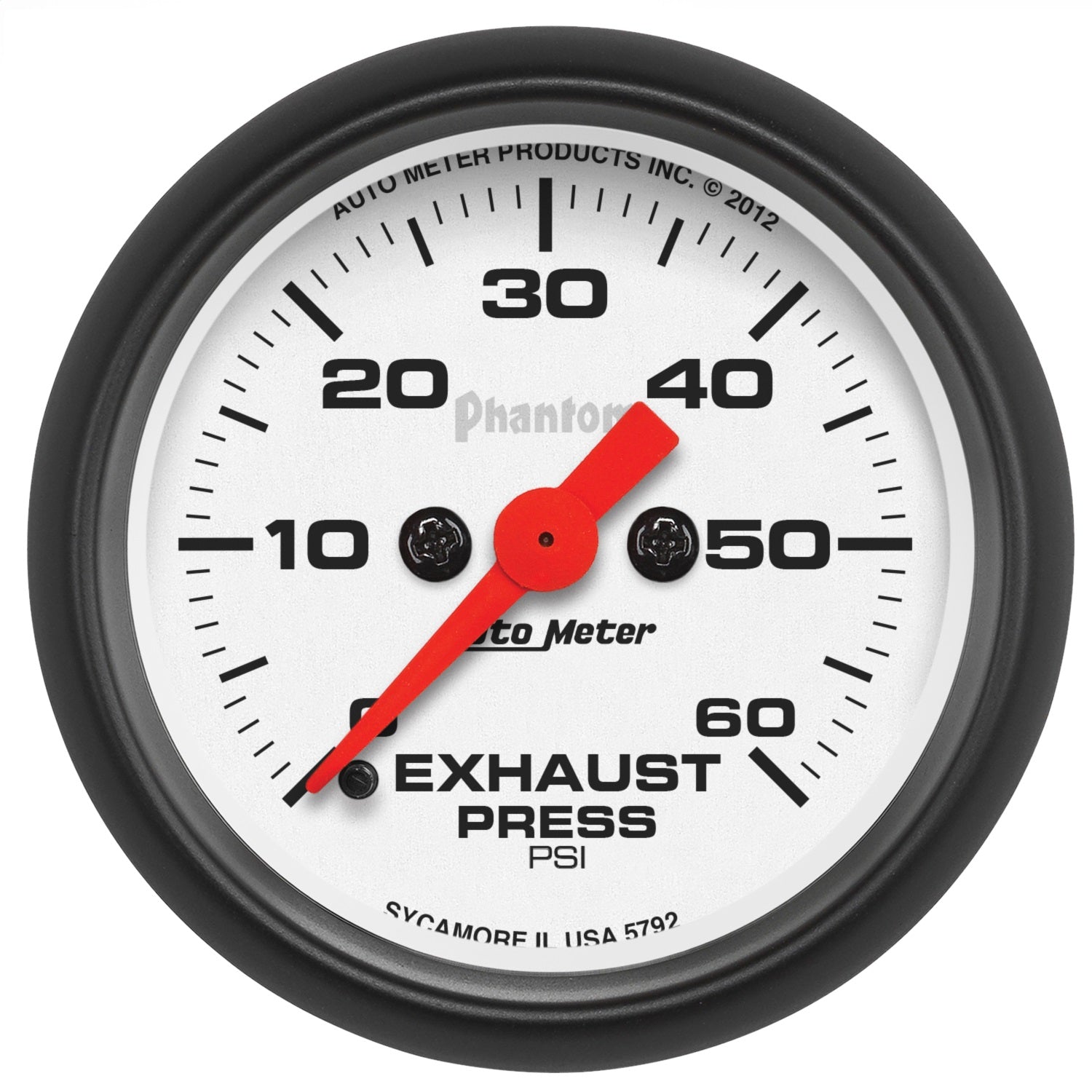 AutoMeter 5792 GAUGE; EXHAUST PRESS; 2 1/16in.; 60PSI; DIGITAL STEPPER MOTOR; PHANTOM AutoMeter 5792