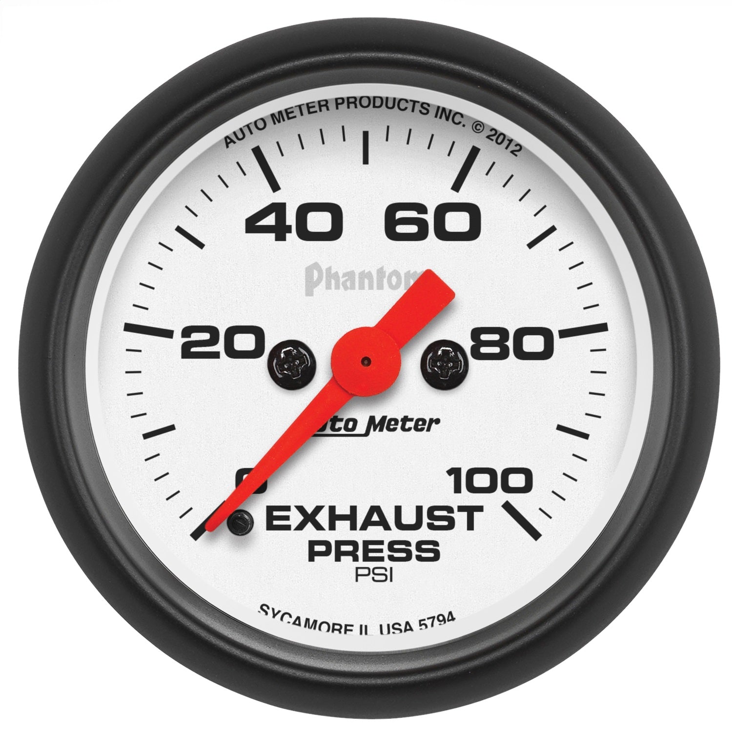 AutoMeter 5794 GAUGE; EXHAUST PRESS; 2 1/16in.; 100PSI; DIGITAL STEPPER MOTOR; PHANTOM AutoMeter 5794