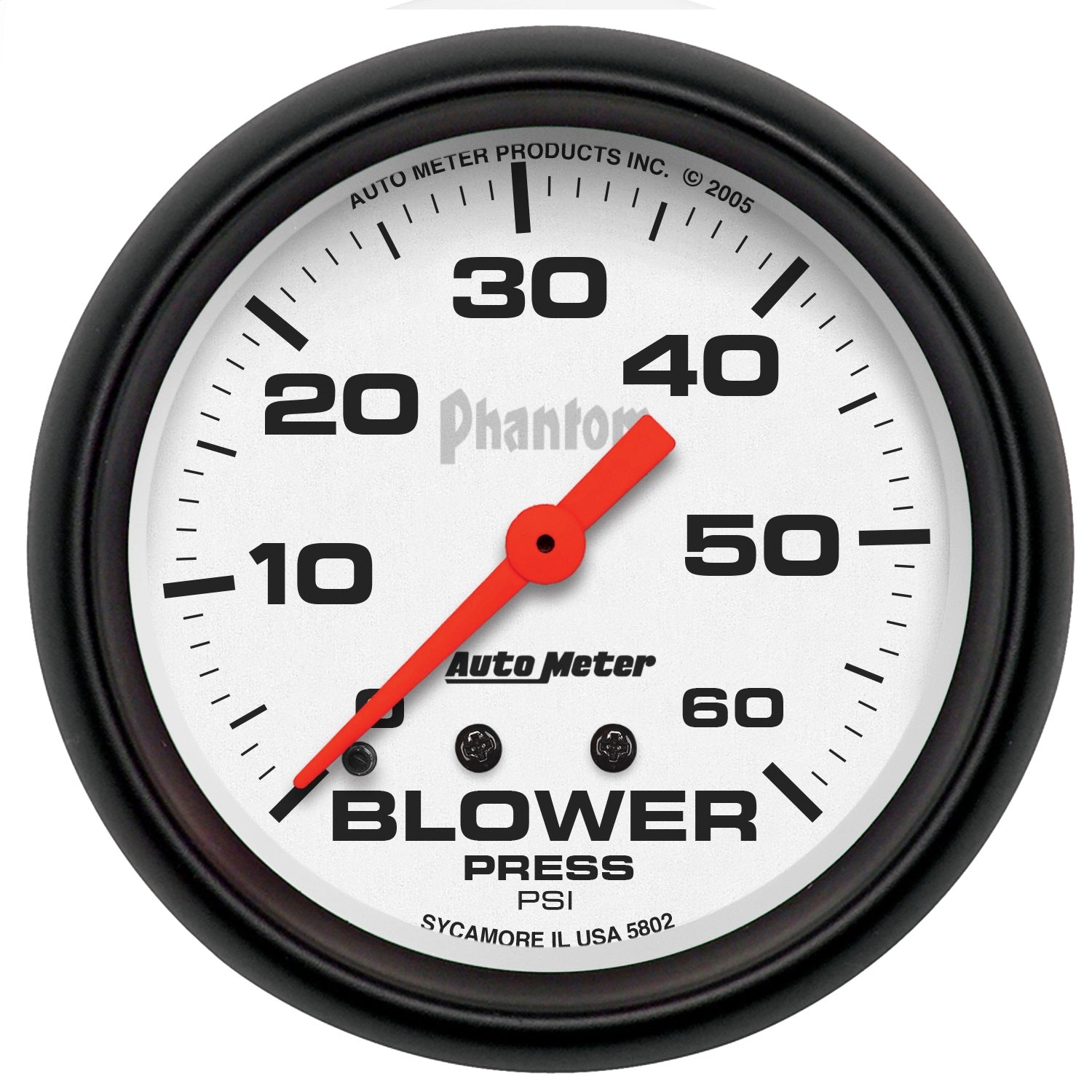 AutoMeter 5802 GAUGE; BOOST; 2 5/8in.; 60PSI; MECHANICAL; PHANTOM AutoMeter 5802
