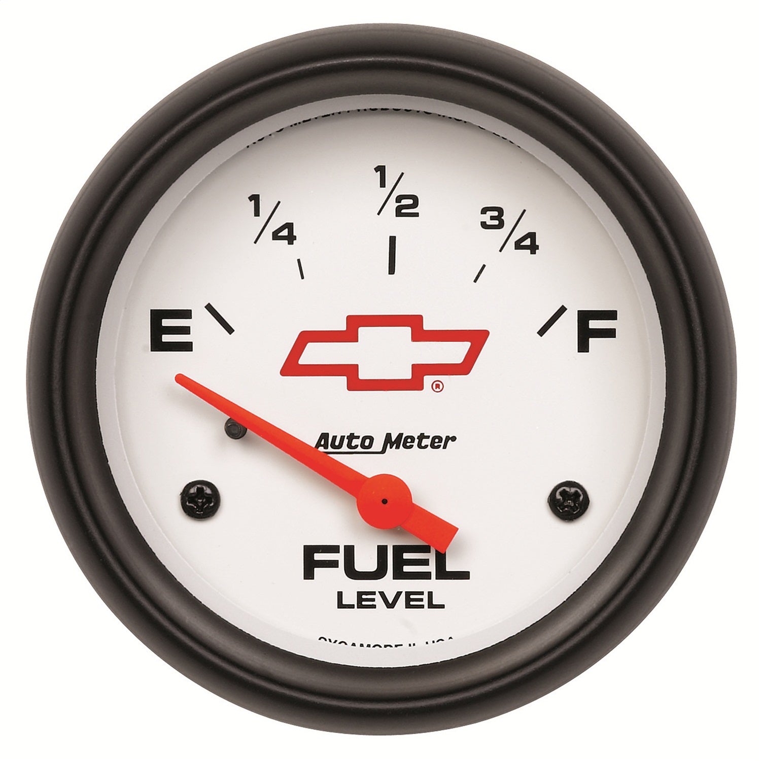 AutoMeter 5814-00406 GAUGE; FUEL LEVEL; 2 5/8in.; 0OE TO 90OF; ELEC; CHEVY RED BOWTIE; WHITE AutoMeter 5814-00406