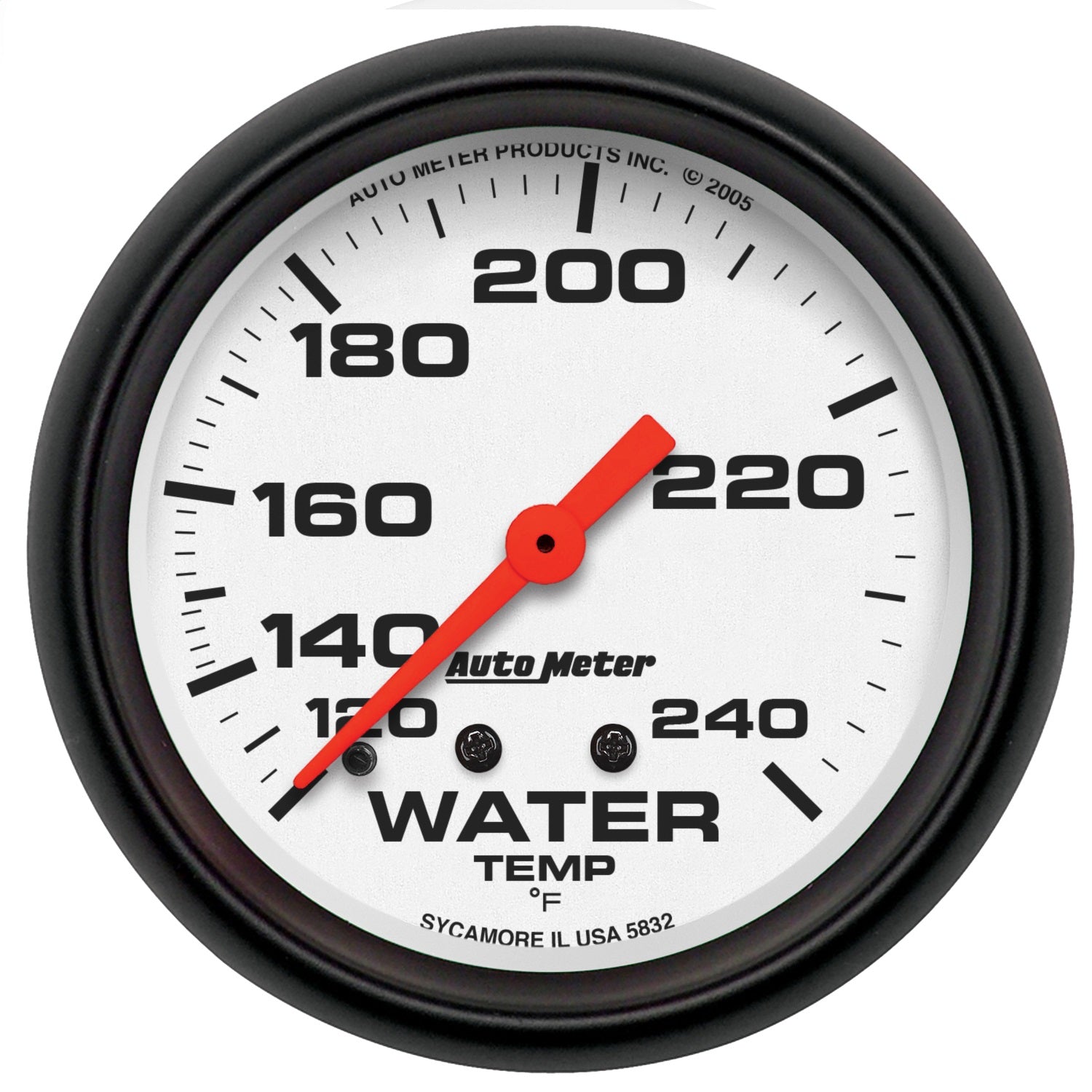 AutoMeter 5832 GAUGE; WATER TEMP; 2 5/8in.; 120-240deg.F; MECHANICAL; PHANTOM AutoMeter 5832