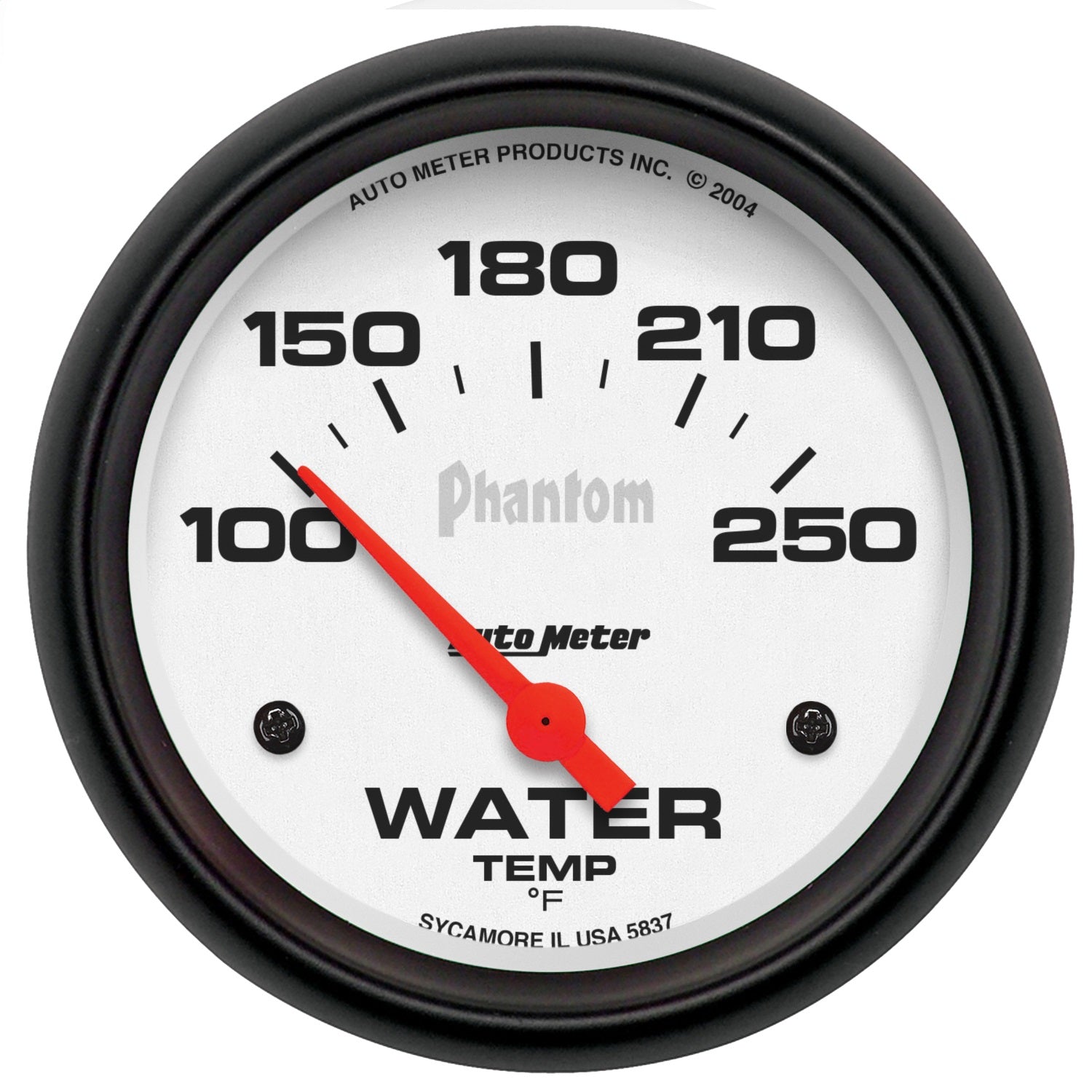AutoMeter 5837 GAUGE; WATER TEMP; 2 5/8in.; 100-250deg.F; ELECTRIC; PHANTOM AutoMeter 5837