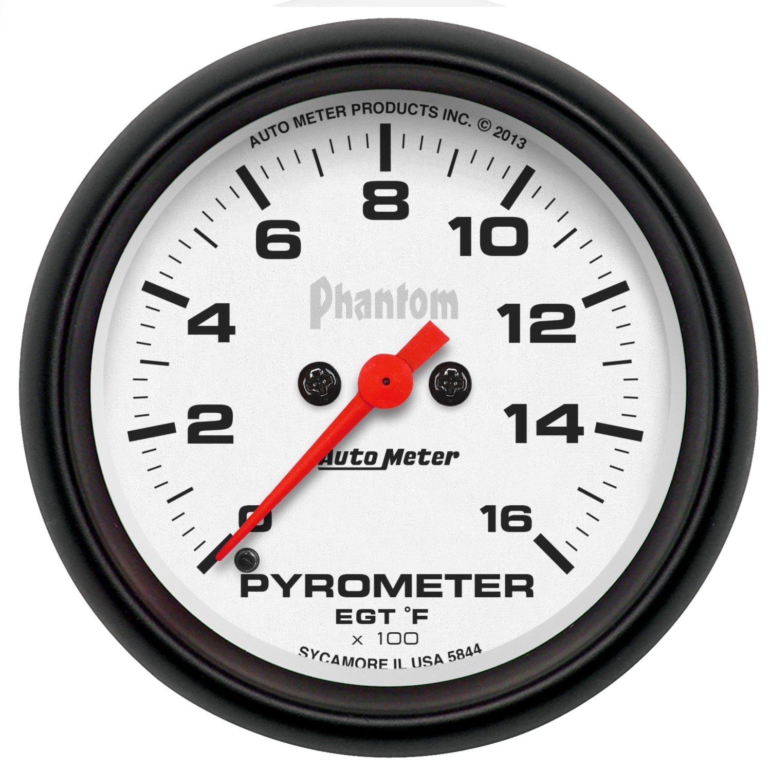 AutoMeter 5844 GAUGE; PYROMETER (EGT); 2 5/8in.; 1600deg.F; DIGITAL STEPPER MOTOR; PHANTOM AutoMeter 5844