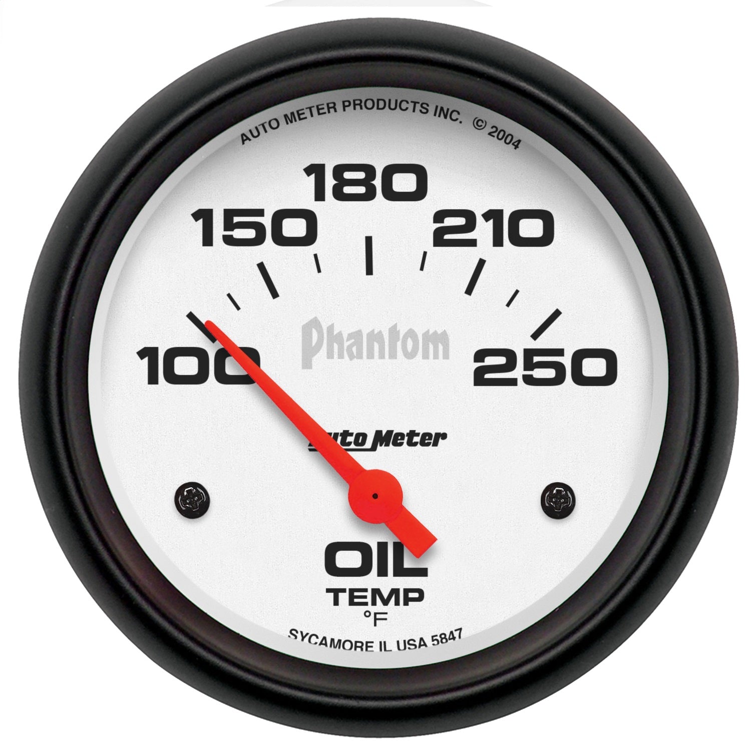 AutoMeter 5847 GAUGE; OIL TEMP; 2 5/8in.; 100-250deg.F; ELECTRIC; PHANTOM AutoMeter 5847