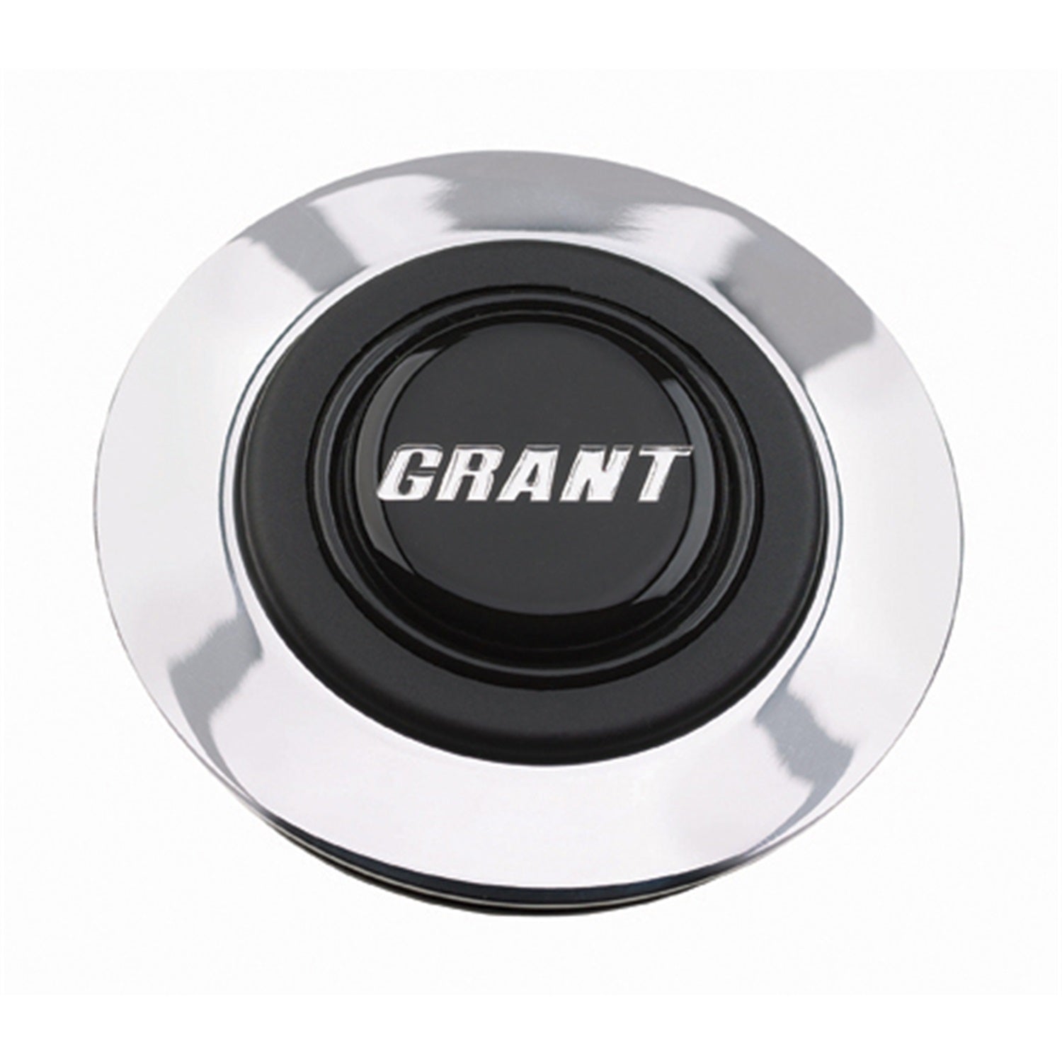 Grant 5863 Banjo Style Billet Horn Button; Polished; w/Grant Logo; Grant 5863