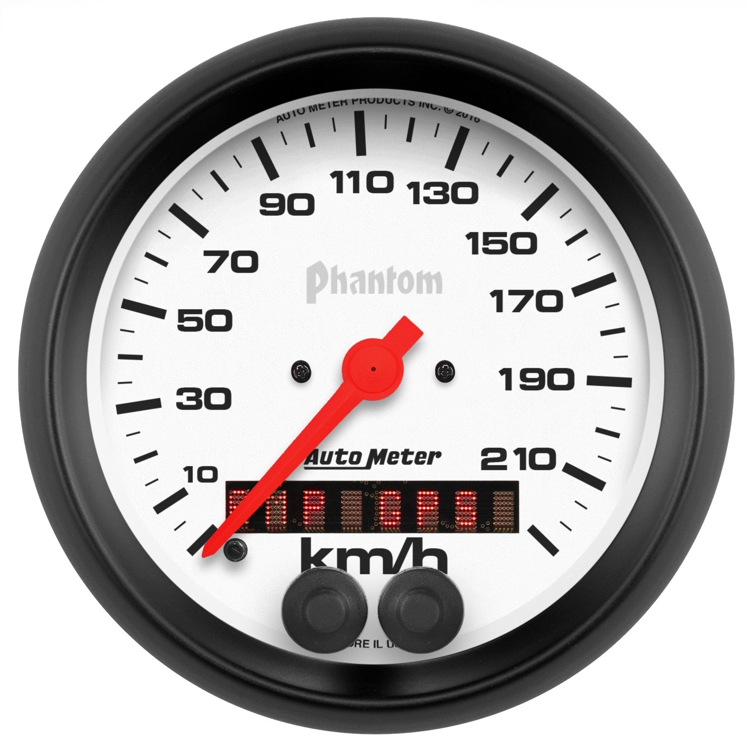 AutoMeter 5880-M GAUGE; SPEEDOMETER; 3 3/8in.; 225KM/H; GPS; PHANTOM AutoMeter 5880-M