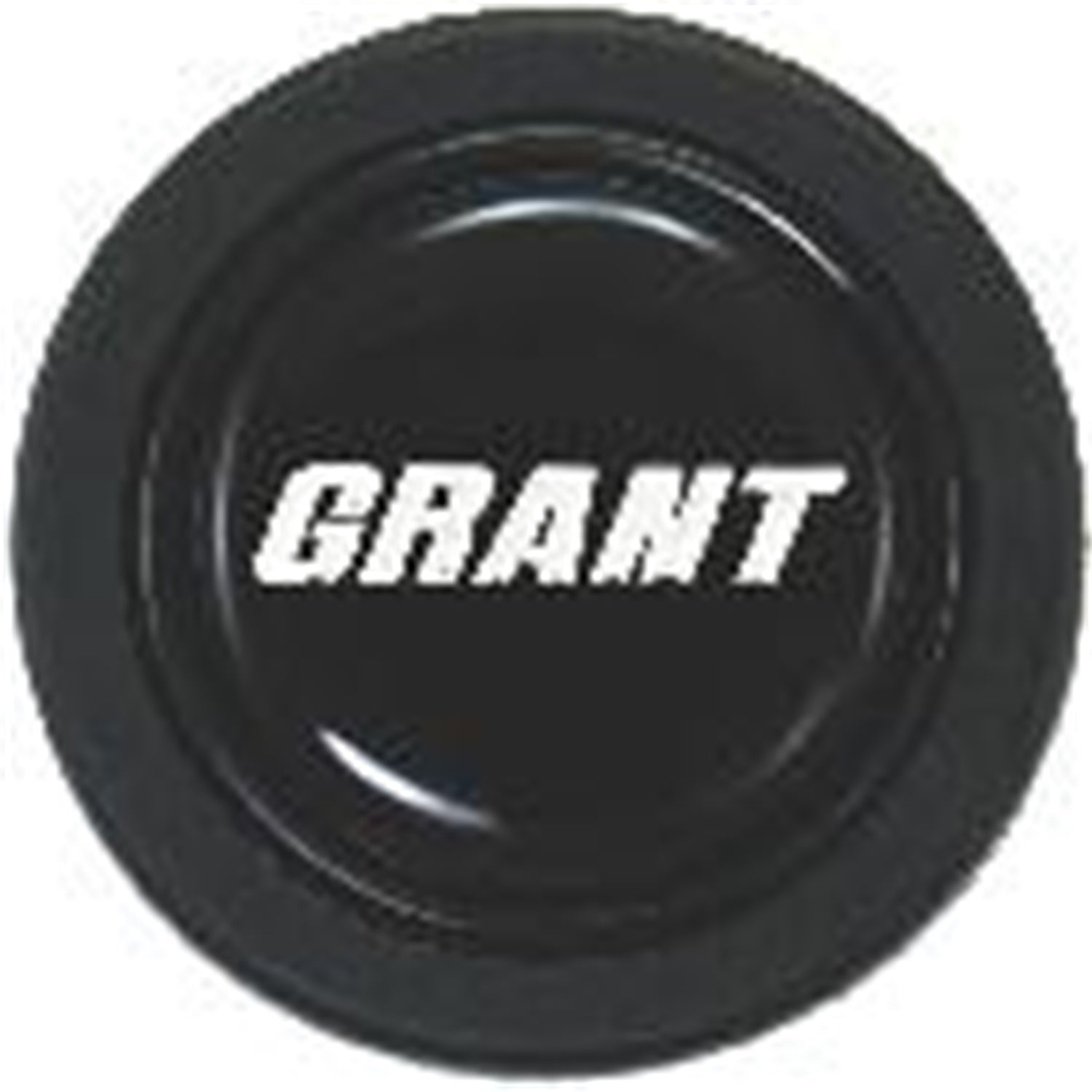Grant 5883 Signature Horn Button; Black Plastic w/Silver Signature; Grant 5883