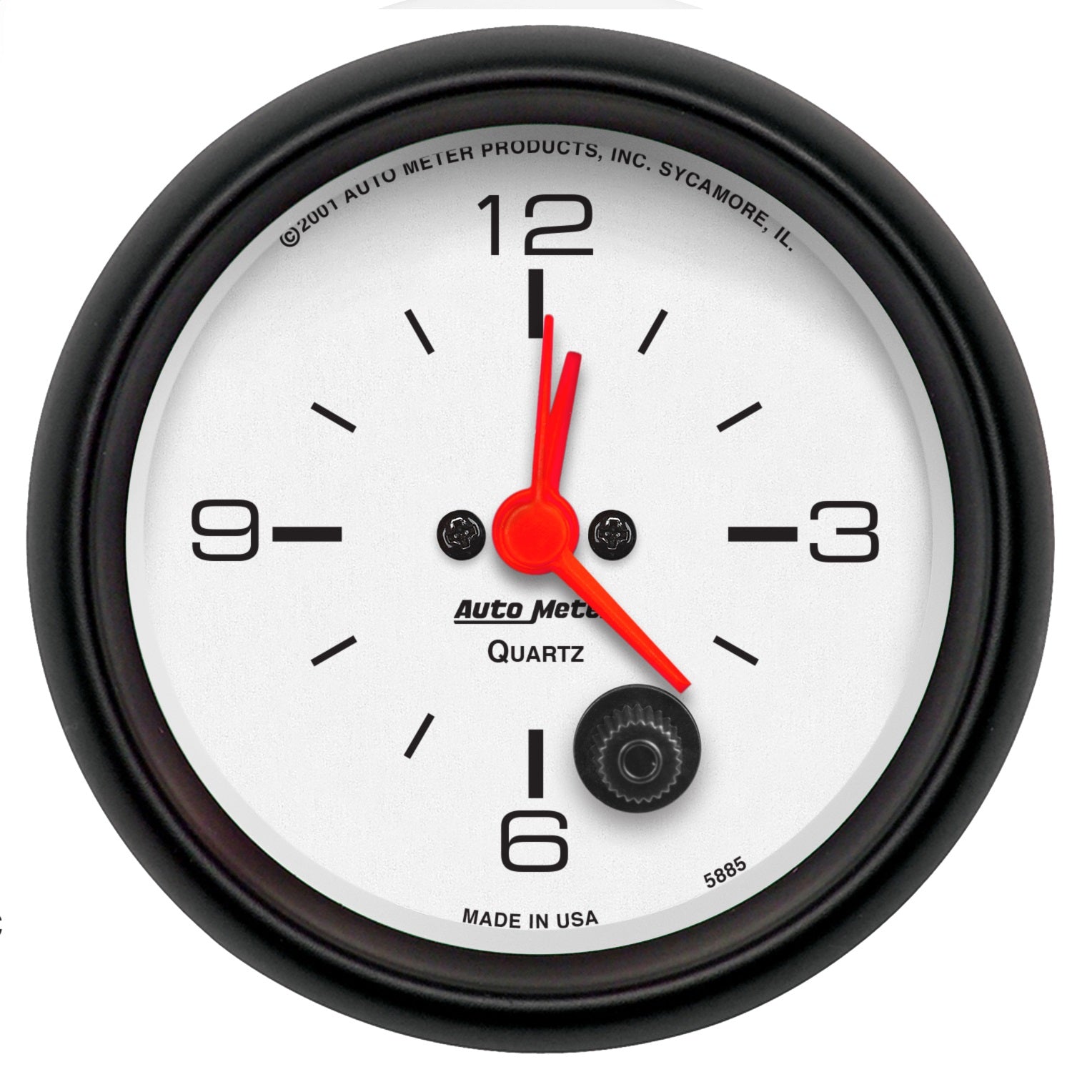 AutoMeter 5885 GAUGE; CLOCK; 2 5/8in.; 12HR; ANALOG; PHANTOM AutoMeter 5885