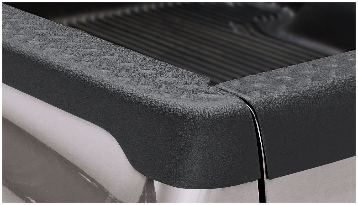 Bushwacker 59509 Ultimate DiamondBack™ Bed Rail Cap; OE Matte Black; w/o Stake Pocket; Bushwacker 59509