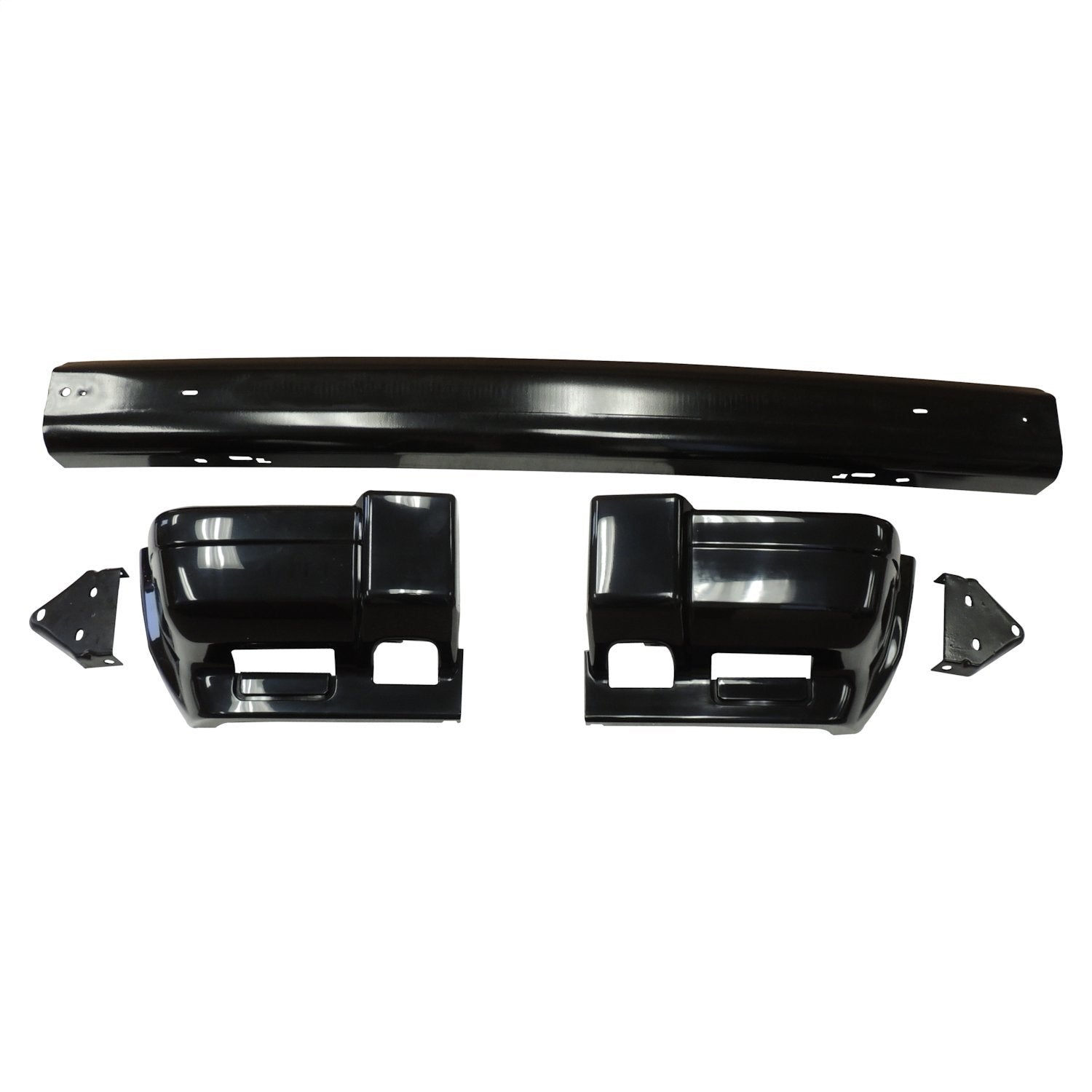 Crown Automotive Jeep Replacement 5EE85TZZACK Front Bumper Kit; Black; Incl. Bumper And 2 End Caps; Crown Automotive Jeep Replacement 5EE85TZZACK