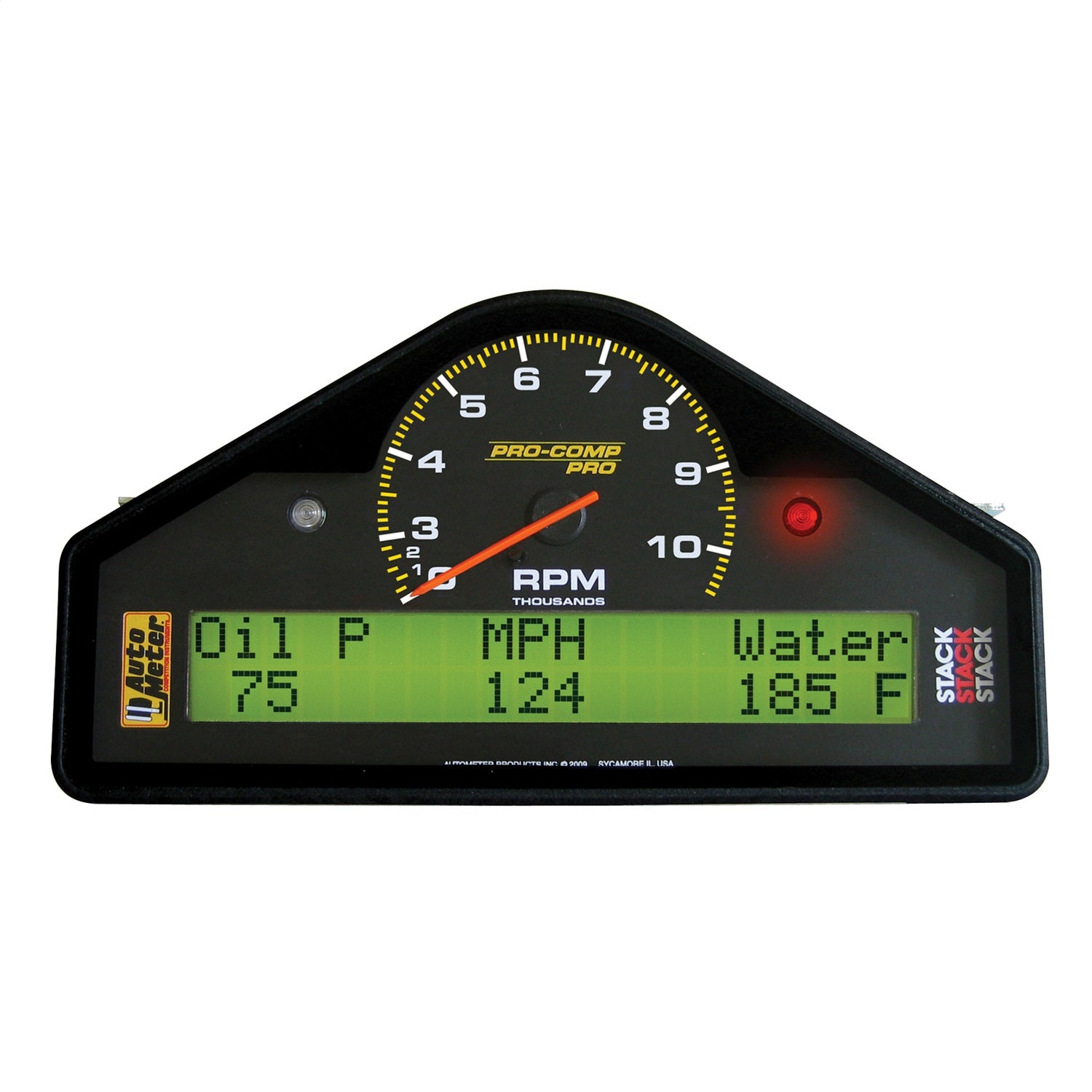 AutoMeter 6003 STREET DASH DISPLAY; 10.5K RPM/MPH/OILP/OILT/WTMP/VOLT; PRO-COMP AutoMeter 6003