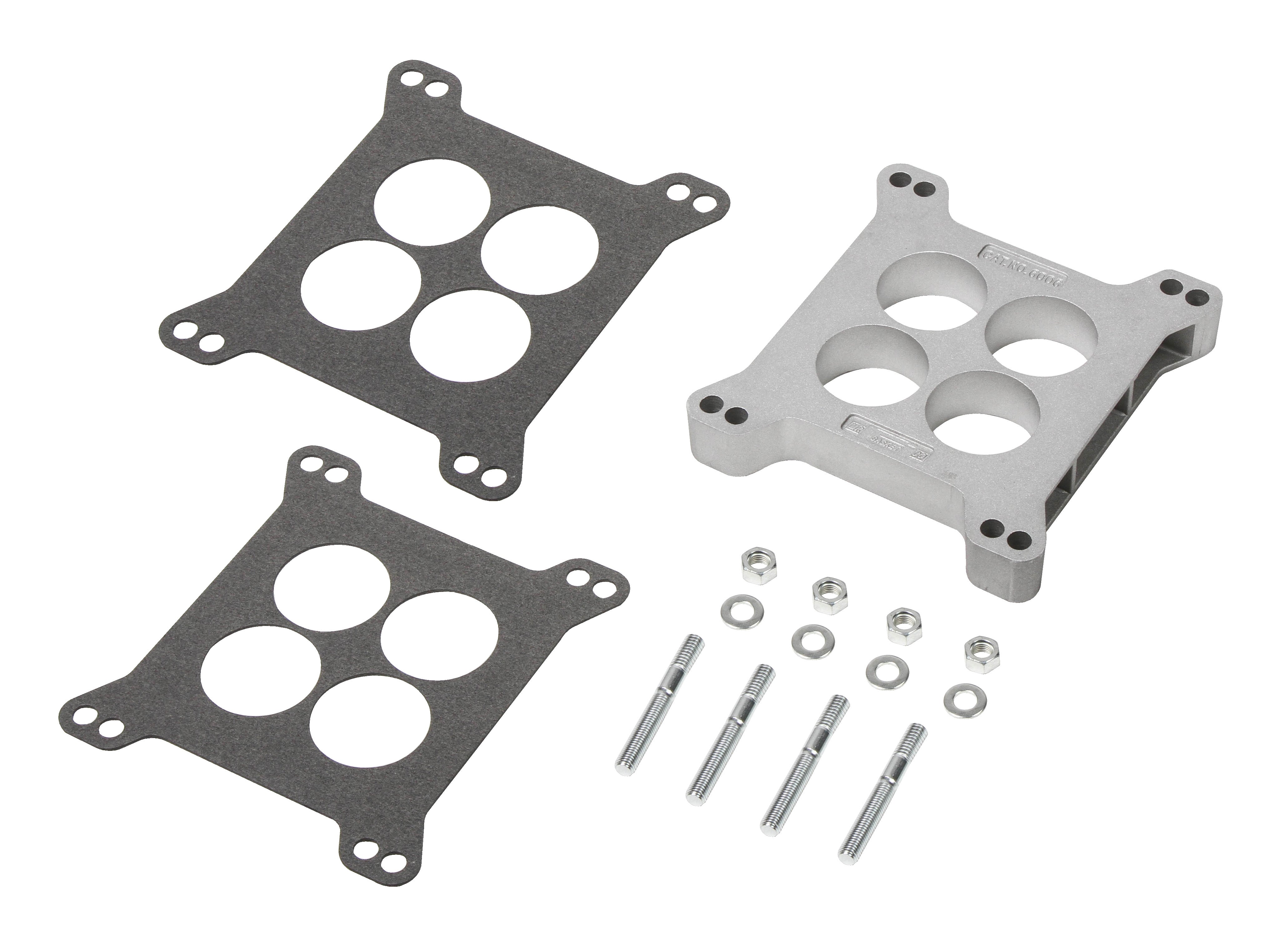 Mr Gasket 6006 Aluminum Carburetor Spacer Kit; 1 in. Ported; Race Only; Mr Gasket 6006