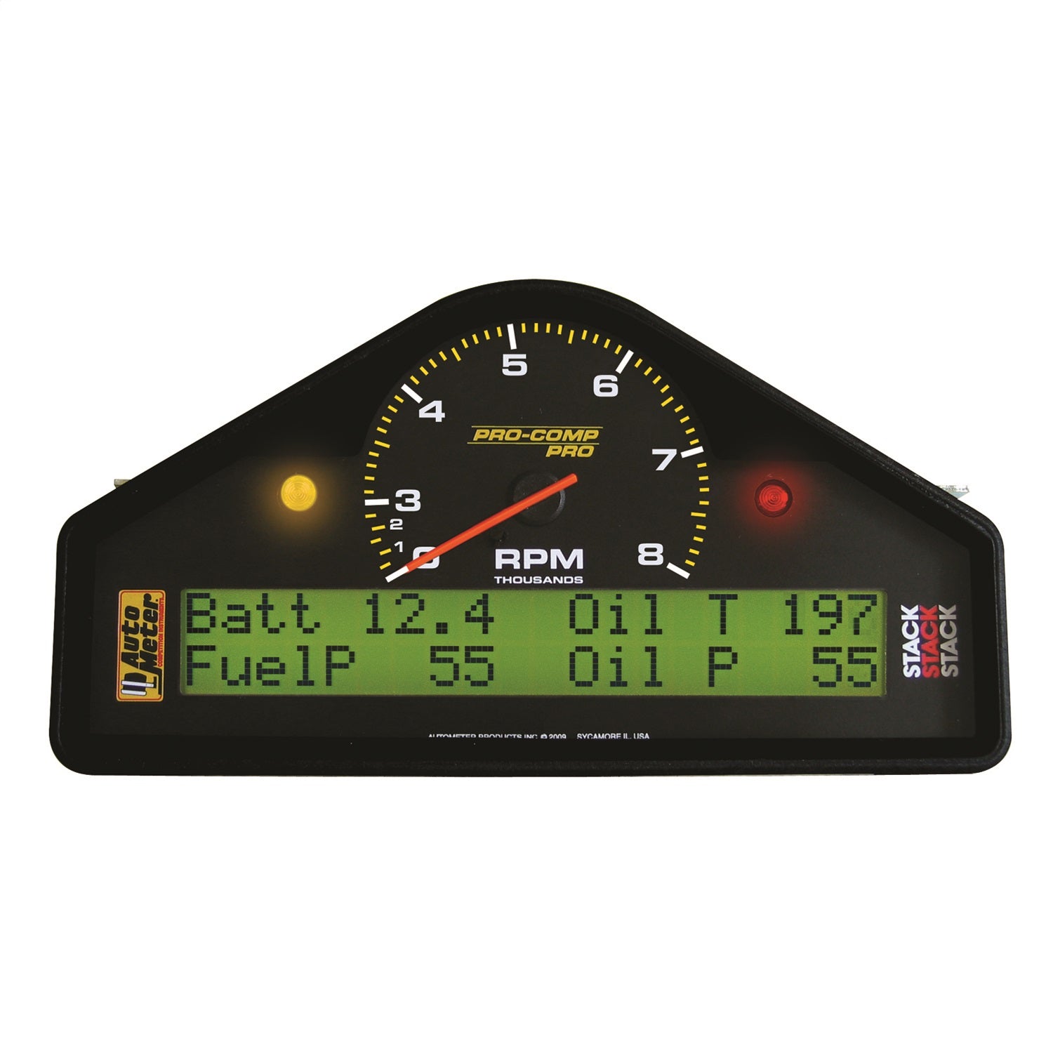 AutoMeter 6011 RACE DASH DISPLAY; 8K RPM/MPH/FUELP/OILP/OILT/WTMP/VOLT; PRO-COMP AutoMeter 6011