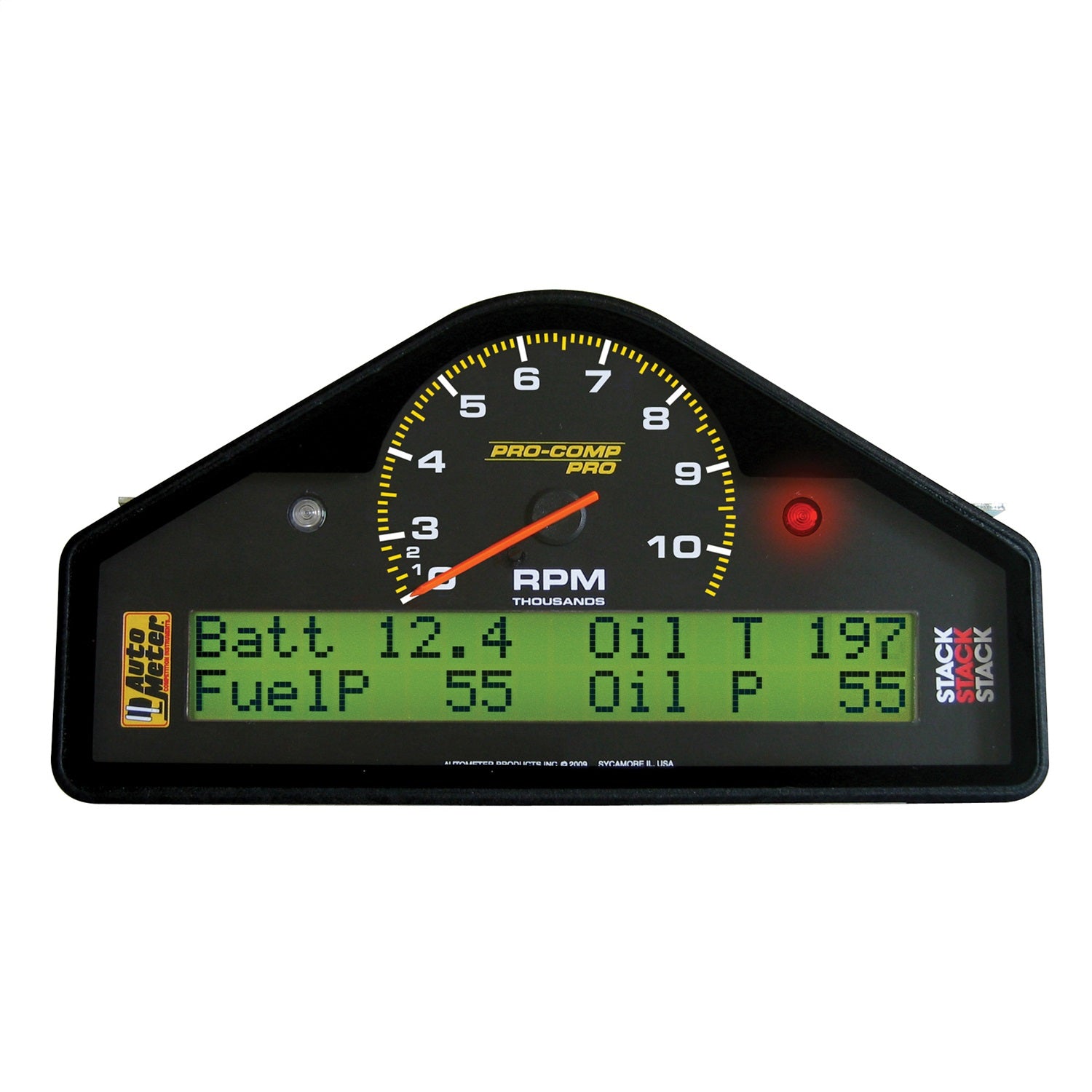 AutoMeter 6013 RACE DASH DISPLAY; 10.5K RPM/MPH/FUELP/OILP/OILT/WTMP/VOLT; PRO-COMP AutoMeter 6013