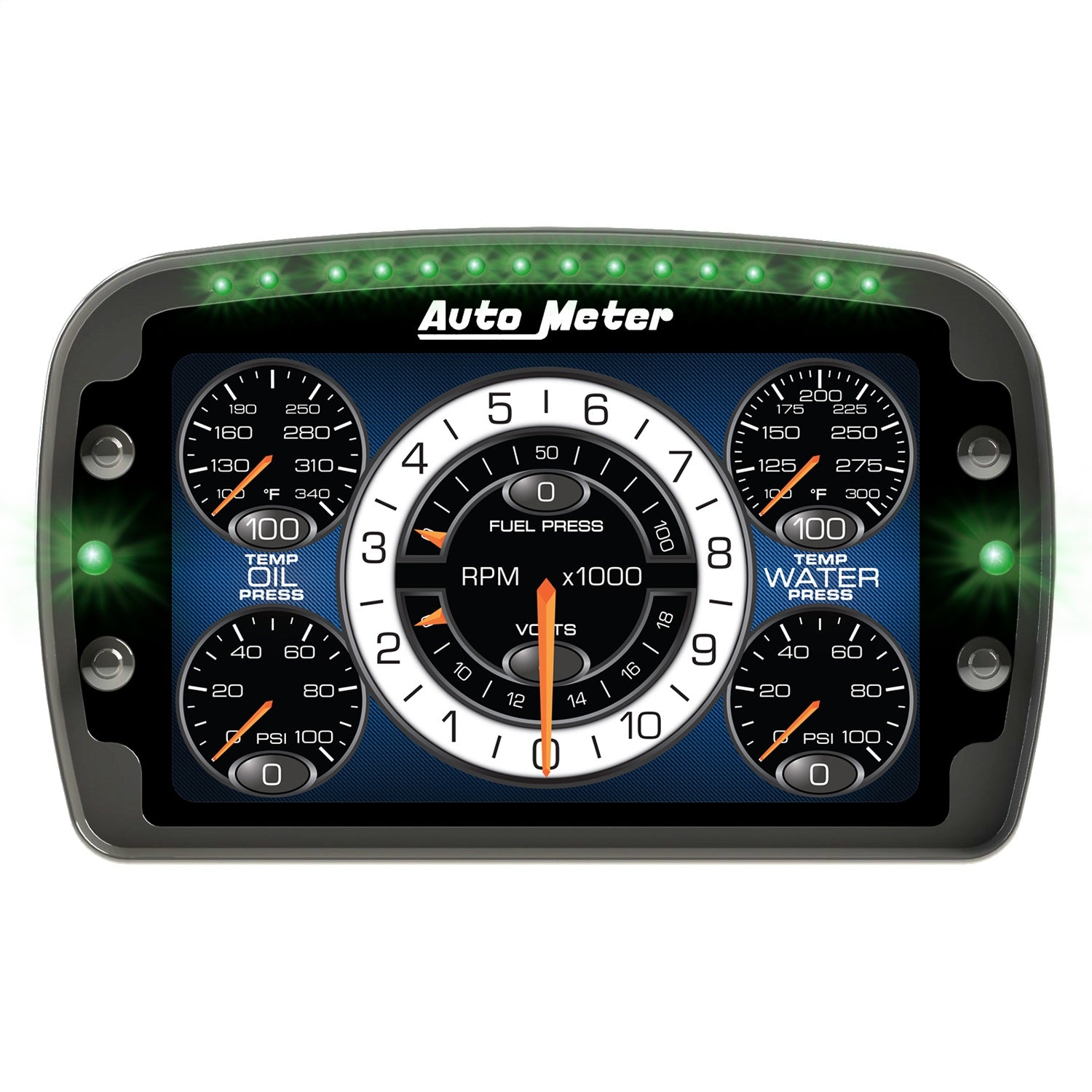 AutoMeter 6021 RACING INSTRUMENT DISPLAY; COLOR LCD; CONFIG; SHIFT/ALARM LIGHTS; DATALOGGING AutoMeter 6021