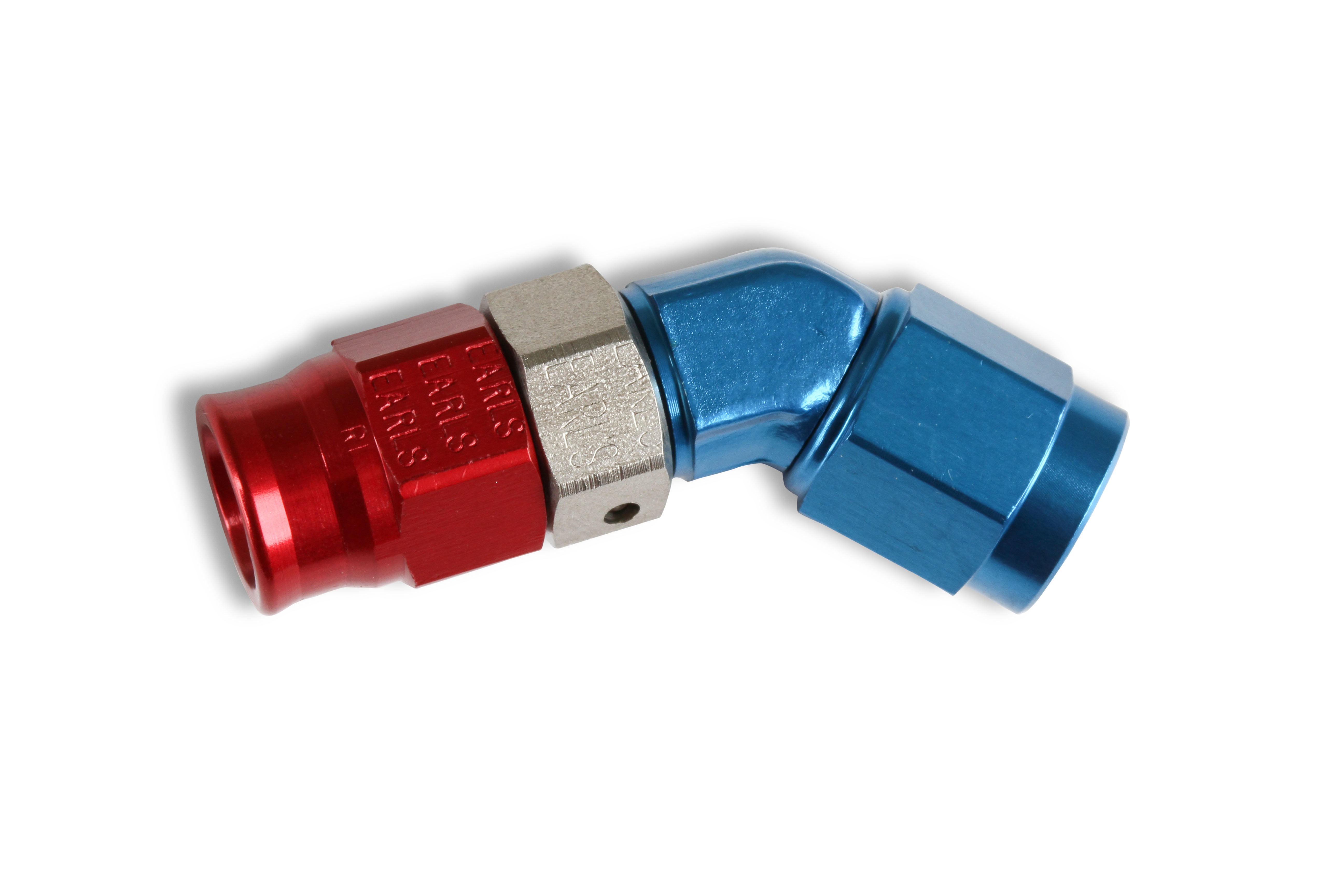 Speed-Seal Hose End Hose Size -10 45 Deg Aluminum Adjustable Low Profile