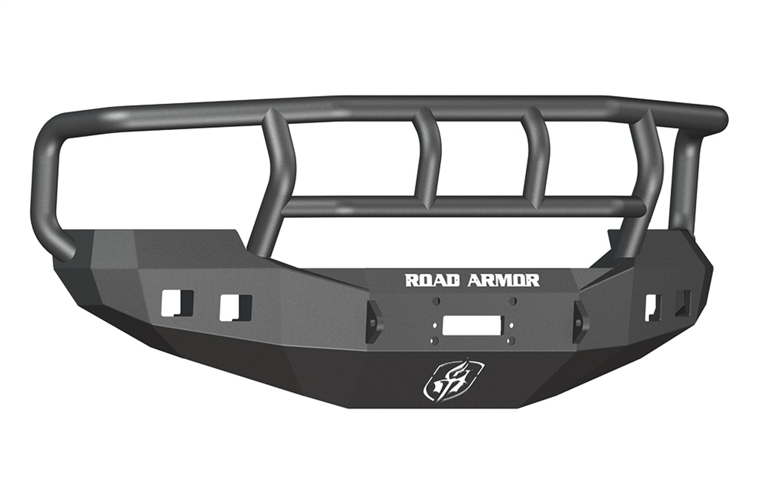 Road Armor 605R2B Stealth Winch Front Bumper; Titan II Guard; Satin Black; Square Fog Light Holes; Road Armor 605R2B