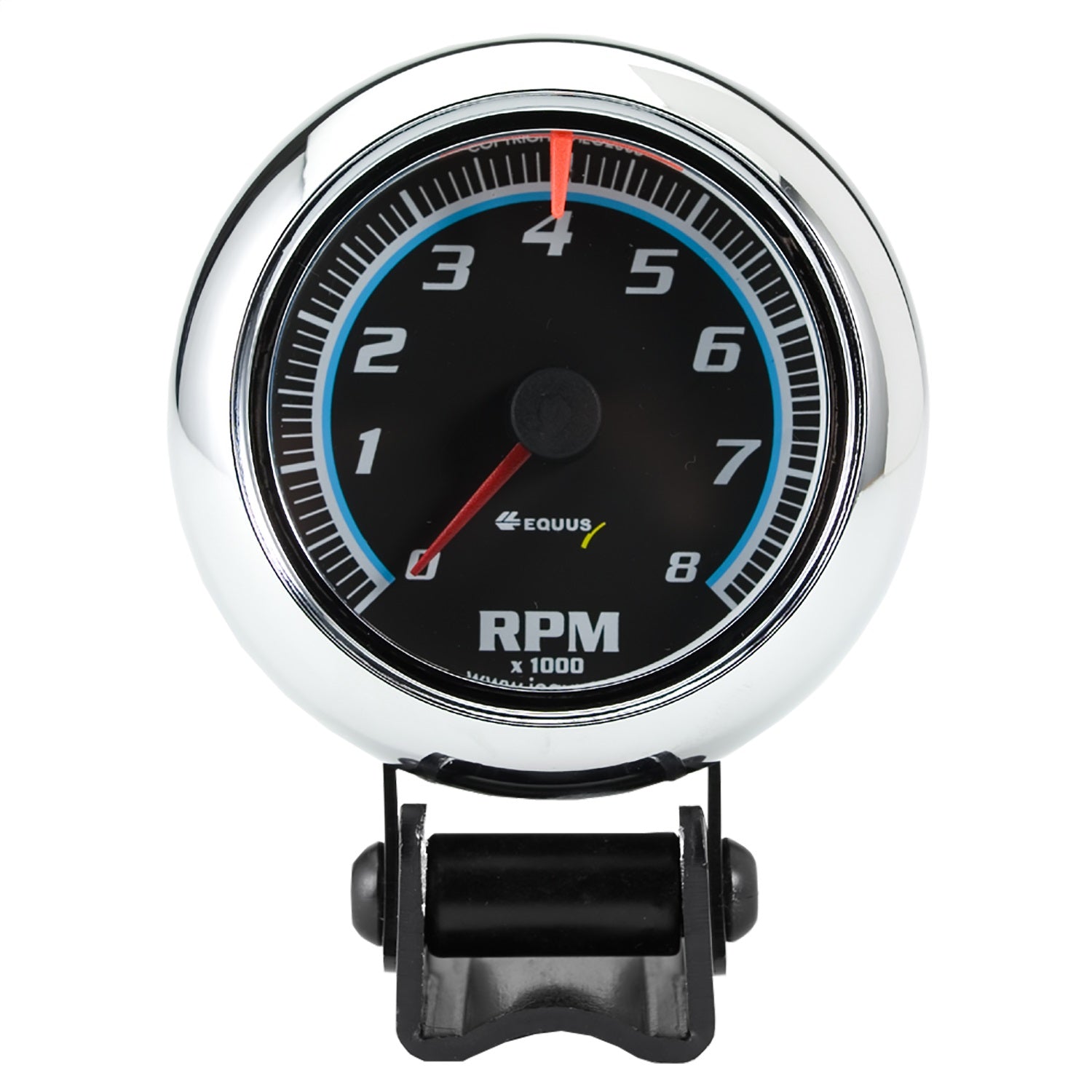 Equus E6076 GAUGE; TACHOMETER; 2 1/2in.; 8K RPM; BLK DIAL CHRM CASE; 6000 SERIES Equus E6076