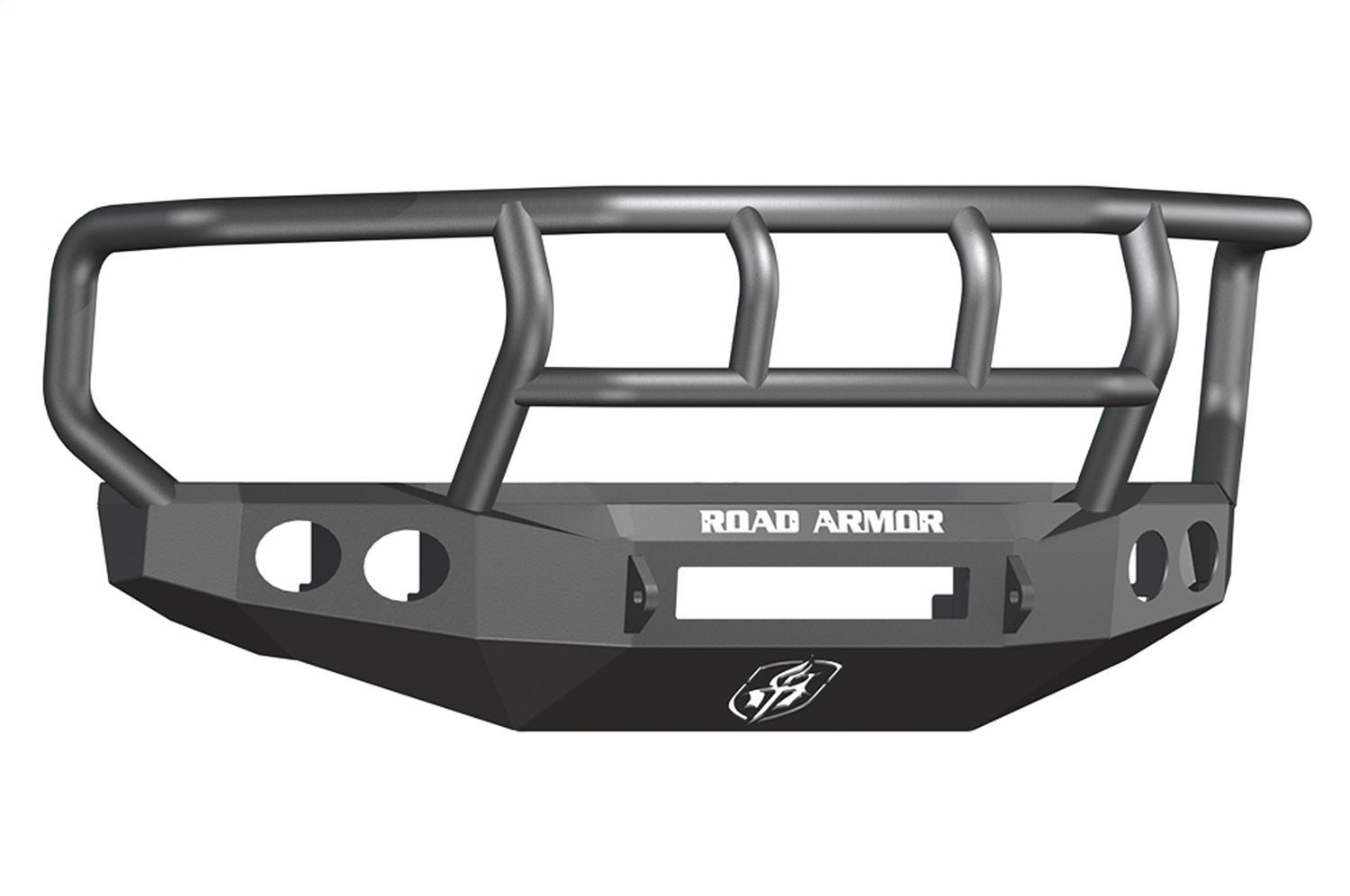 Road Armor 60802B-NW Stealth Non-Winch Front Bumper; Titan II Guard; Satin Black; Road Armor 60802B-NW