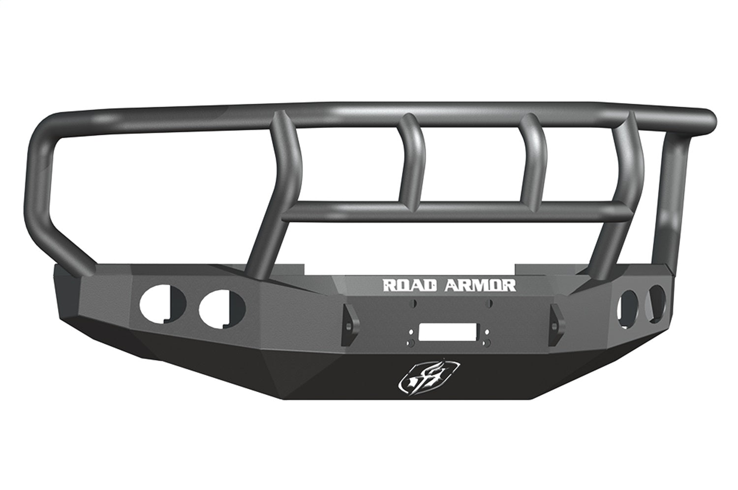 Road Armor 60802B Stealth Winch Front Bumper; Titan II Guard; Satin Black; Road Armor 60802B